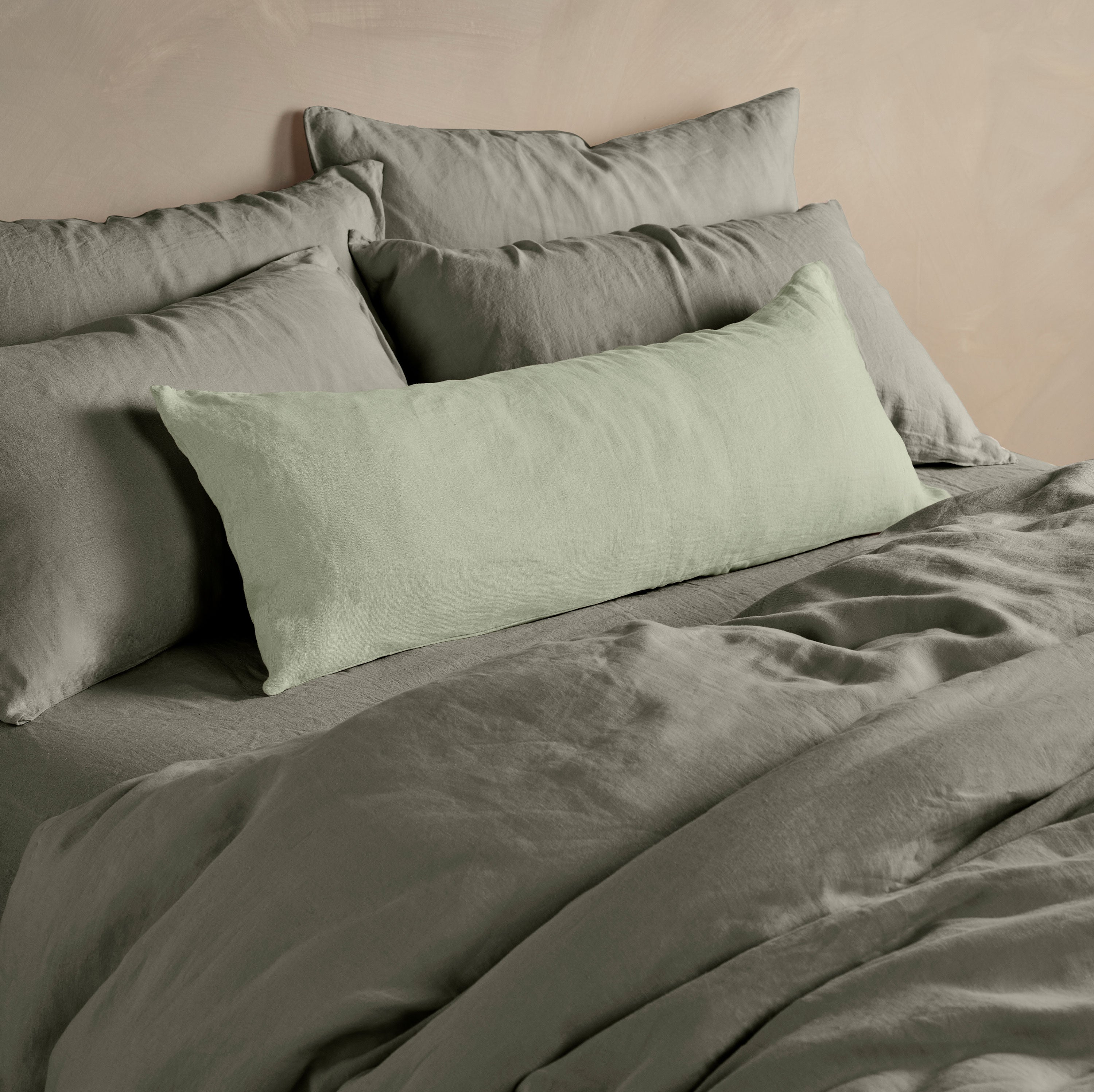 The Long Linen Pillowcase - Sage