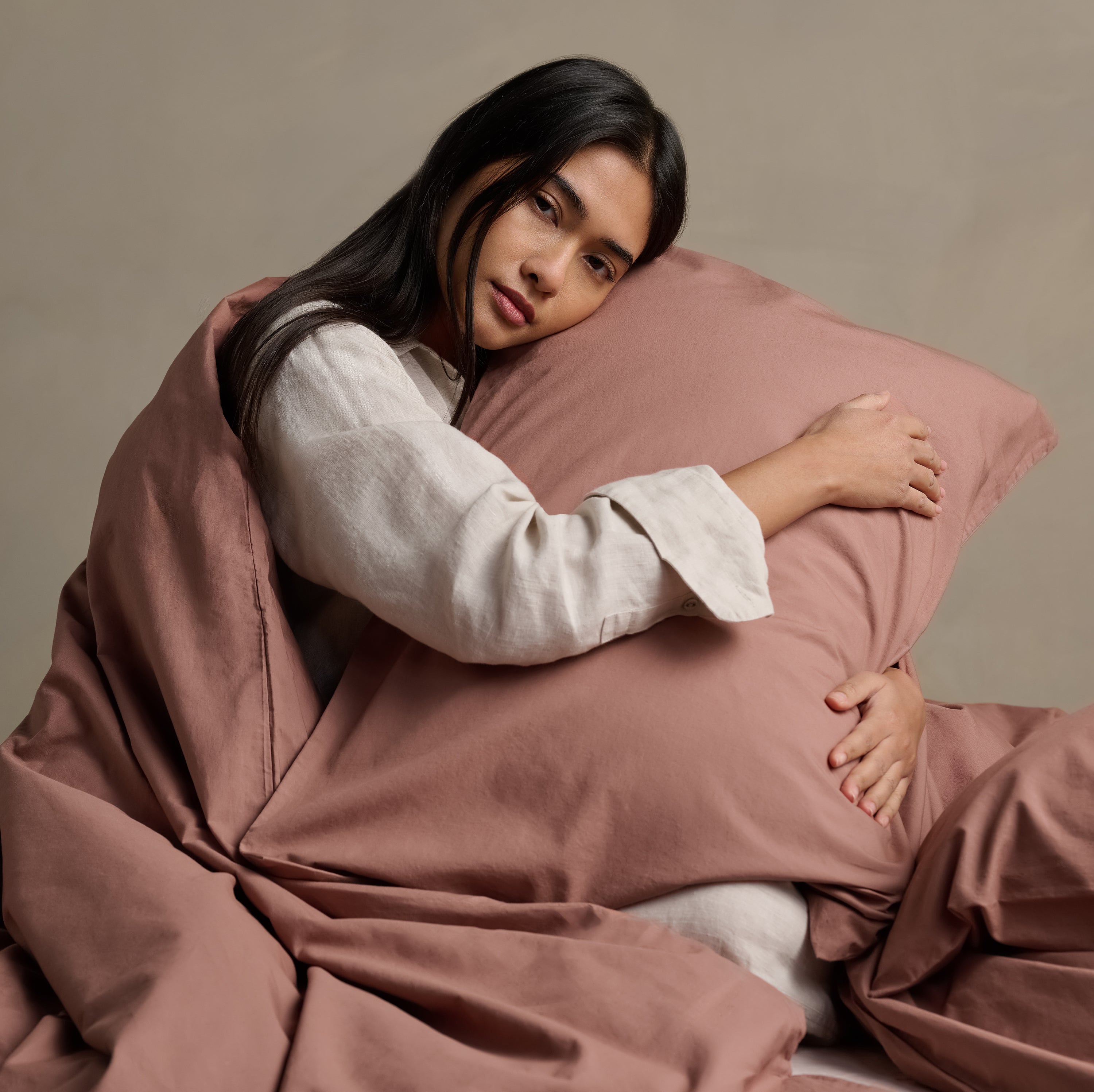 Relaxed Cotton Duvet Cover - Rust