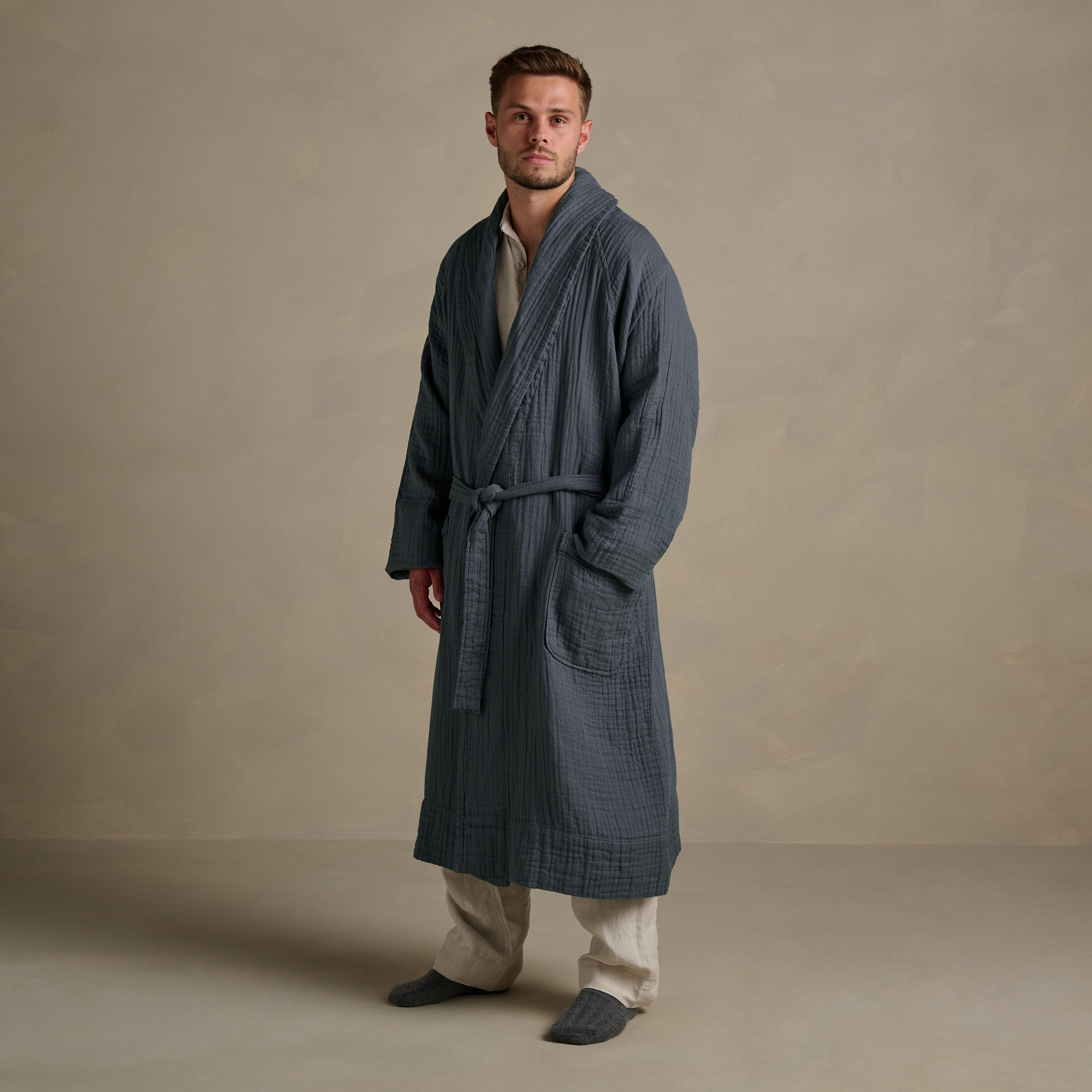 The Dream Cotton Robe - Ink