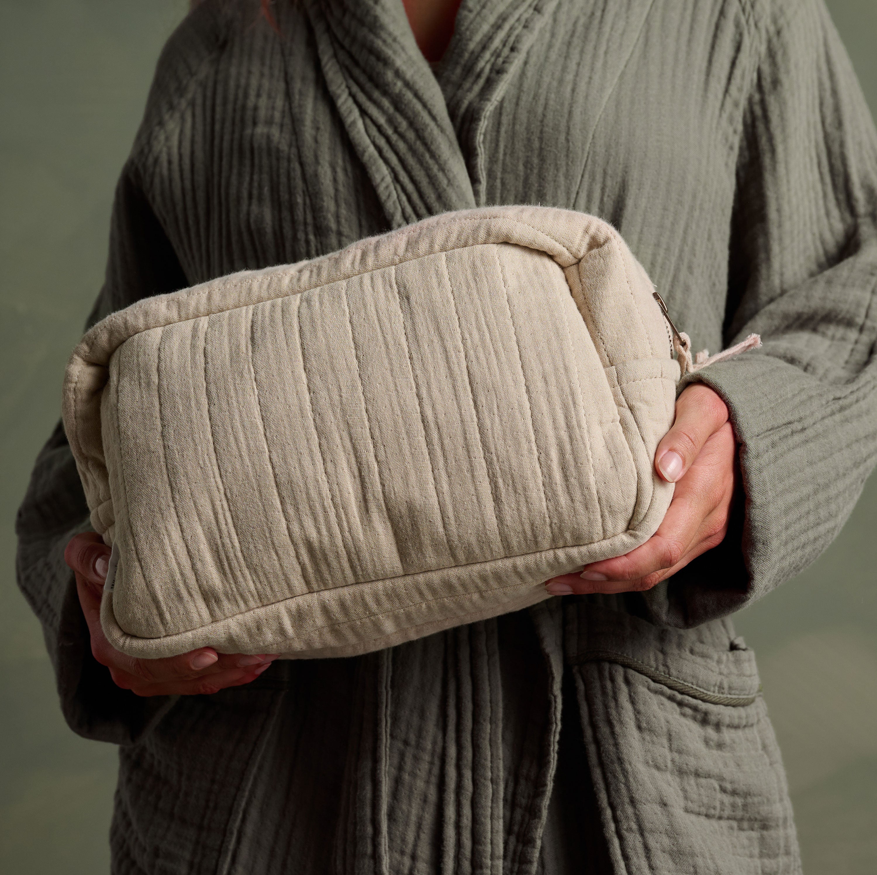 The Dream Cotton Wash Bag - Fawn