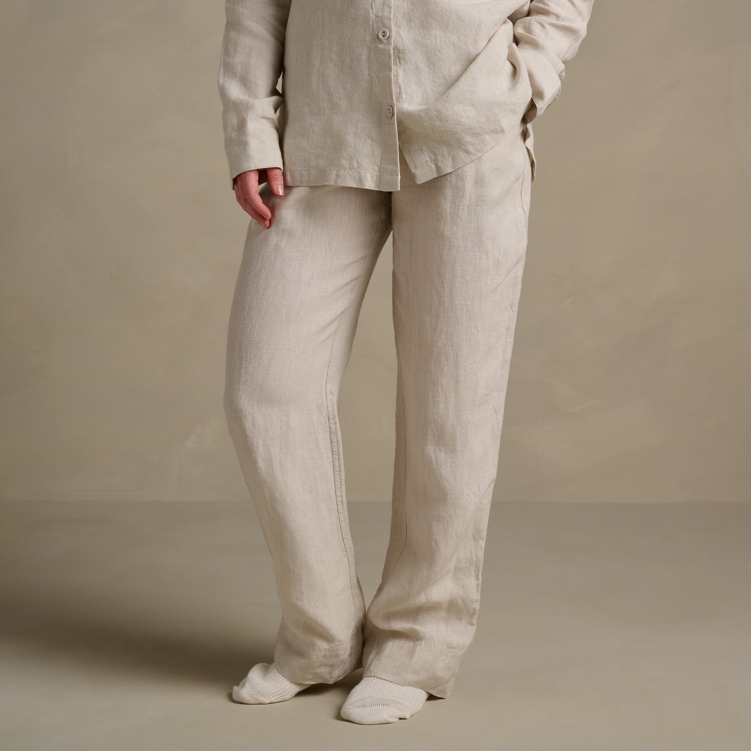 The Women's Linen Trouser - Clay