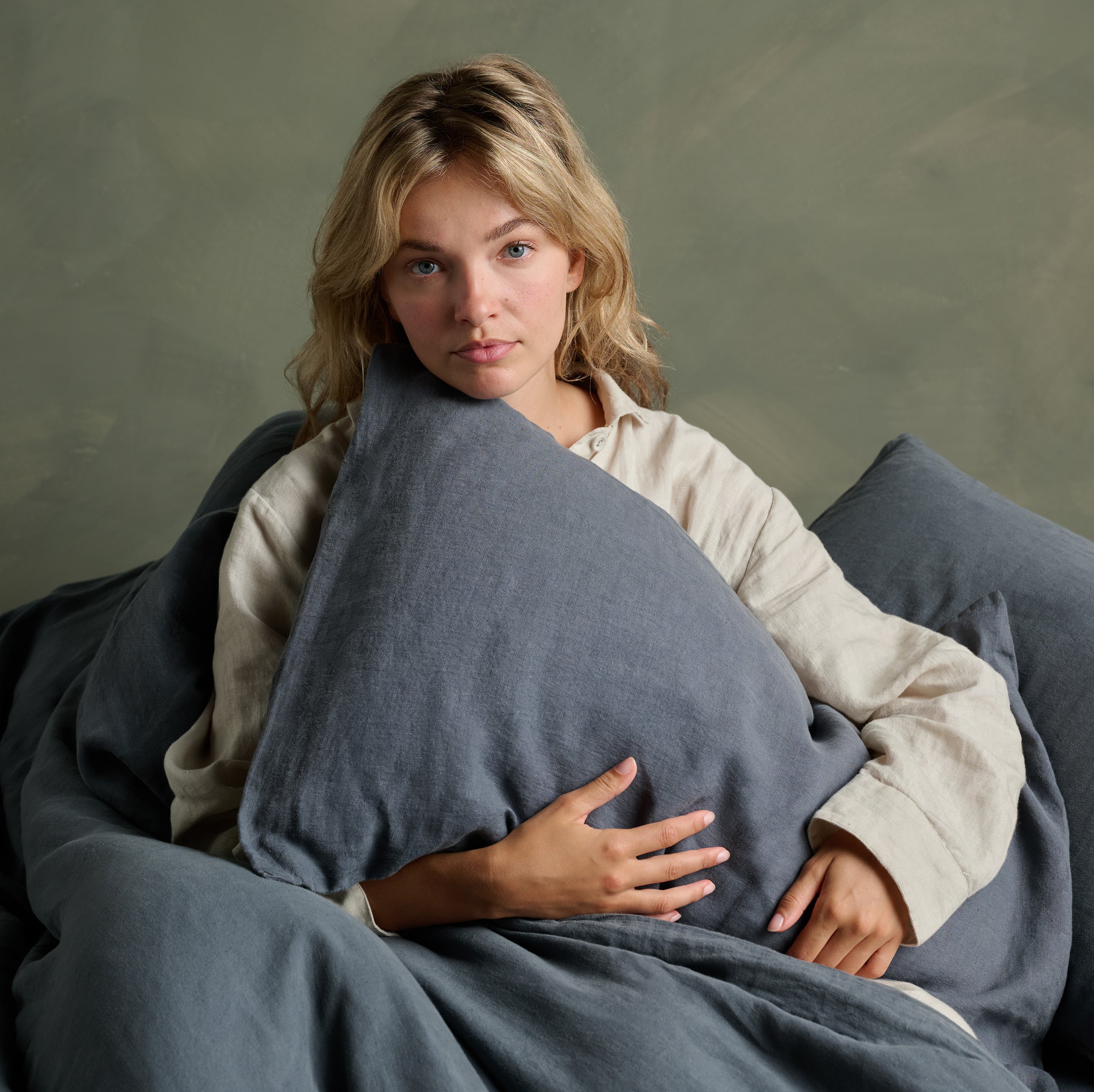 Linen Pillowcase Pair - Ink