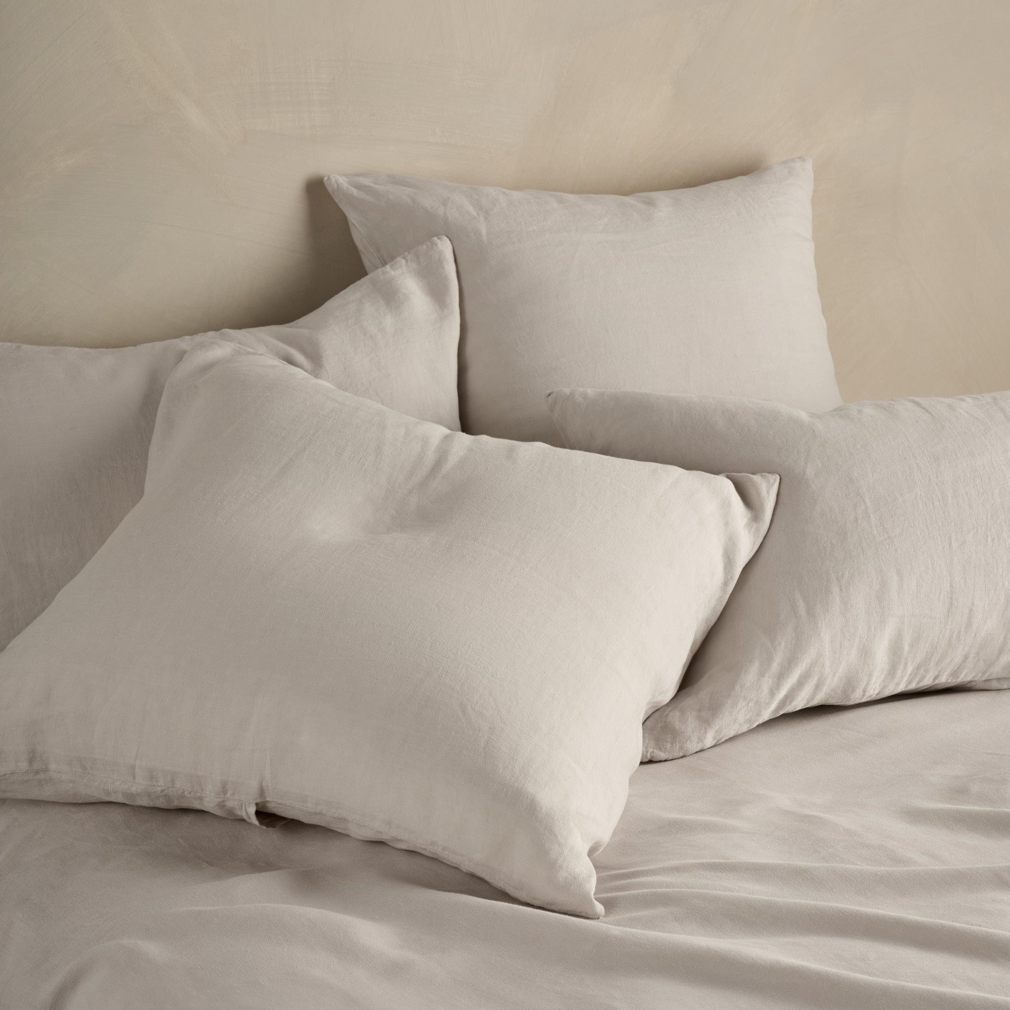 Linen Square Pillowcase Pair - Clay