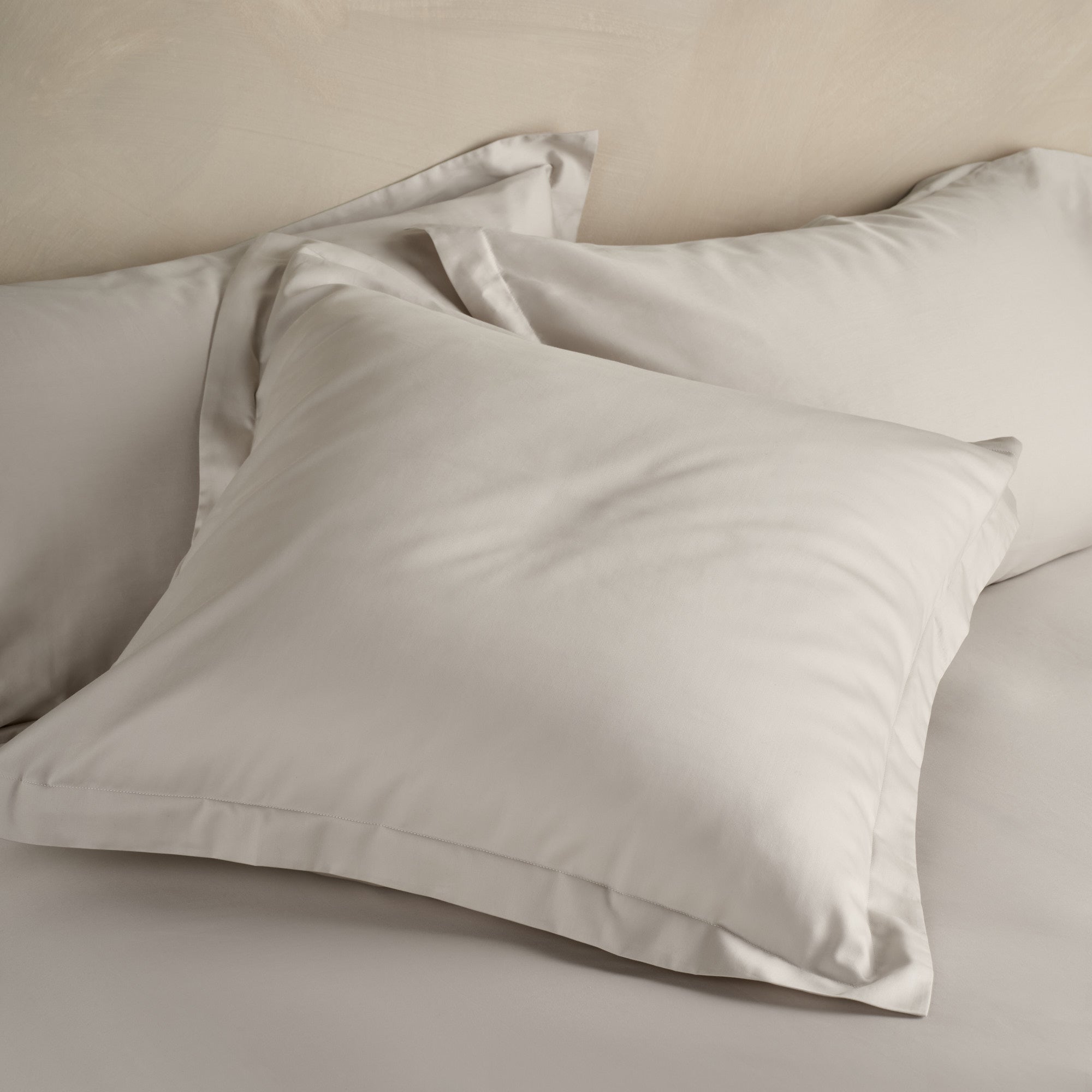 Luxe Cotton Oxford Square Pillowcase Pair - Clay
