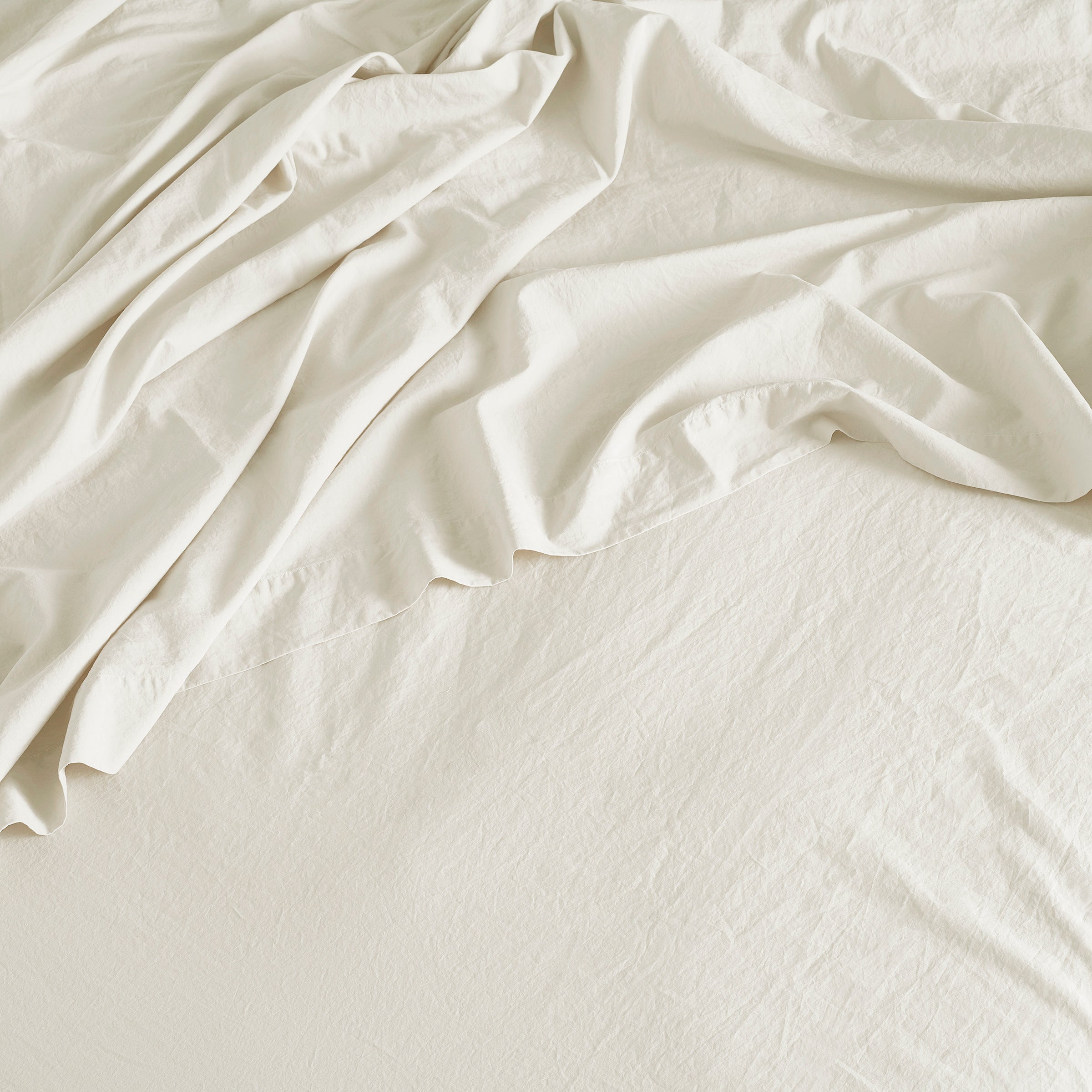 Relaxed Cotton Flat Sheet - Cloud