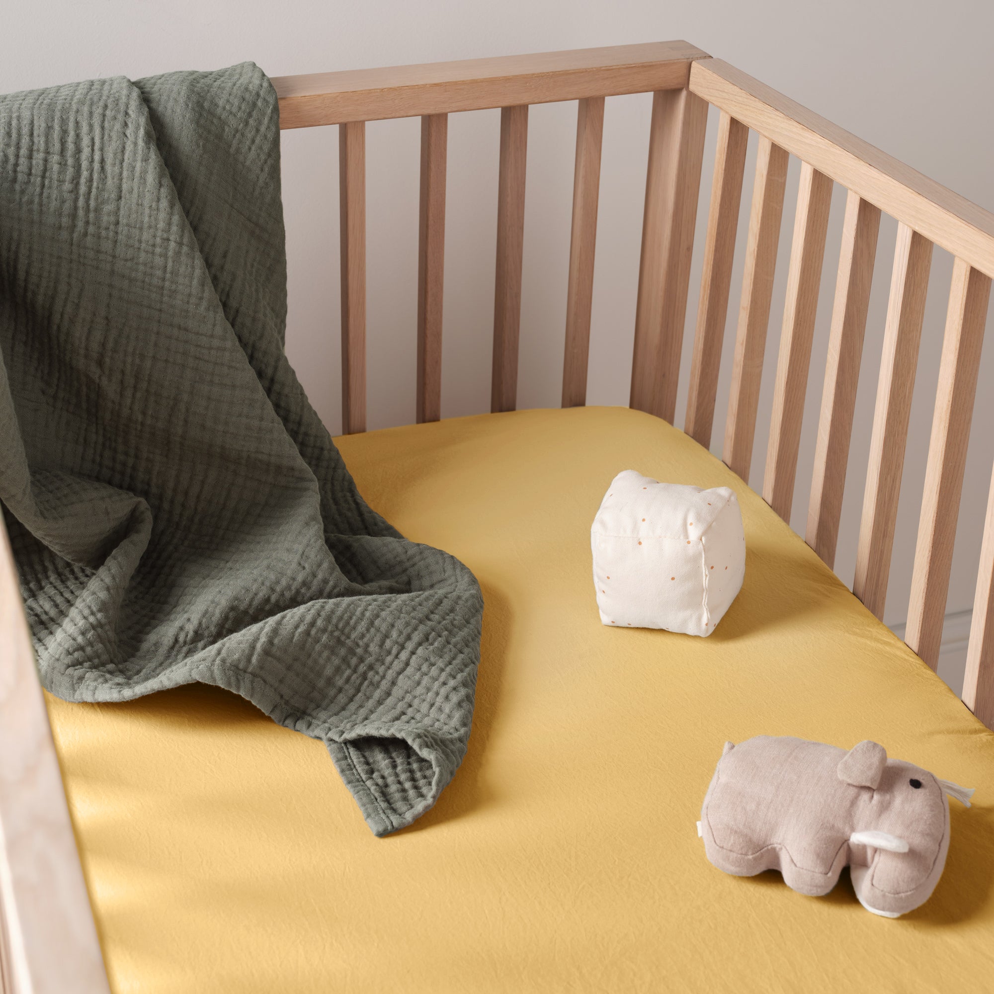 Cot Bed Fitted Sheet - Honey