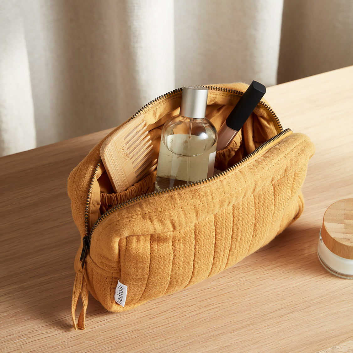 The Dream Cotton Make-Up Bag - Ochre