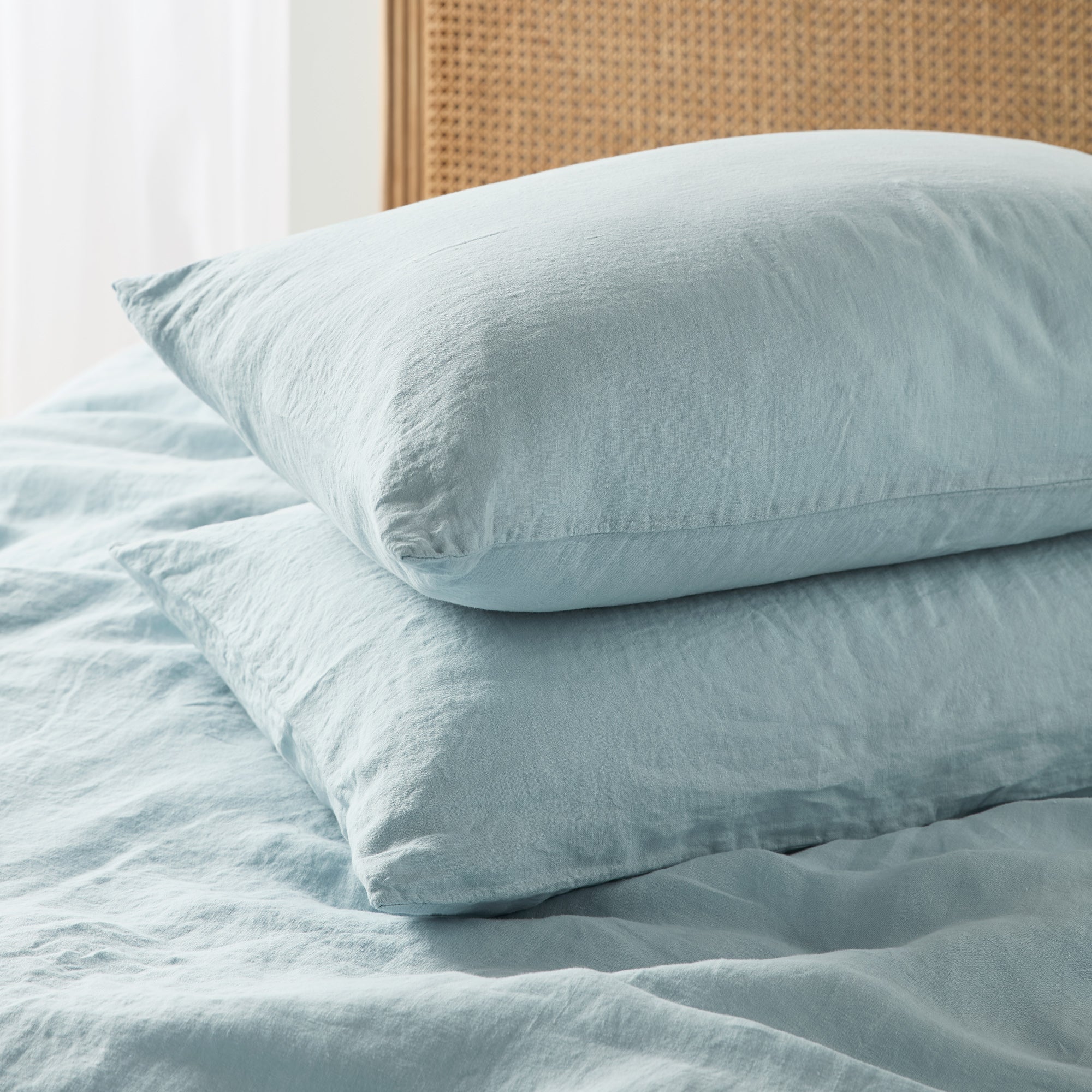 Linen Pillowcase Pair - Sky
