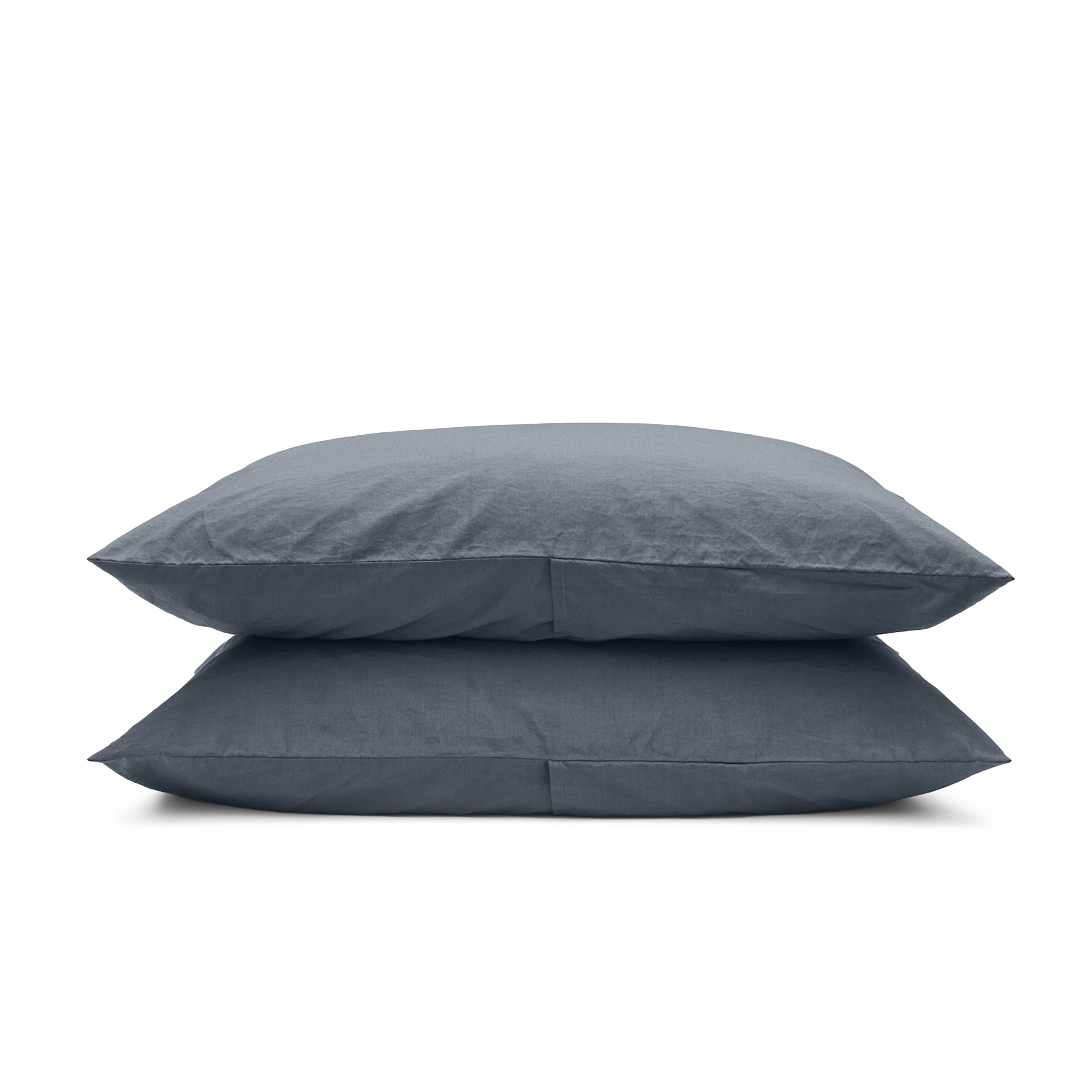 Relaxed Cotton Pillowcase Pair - Ink