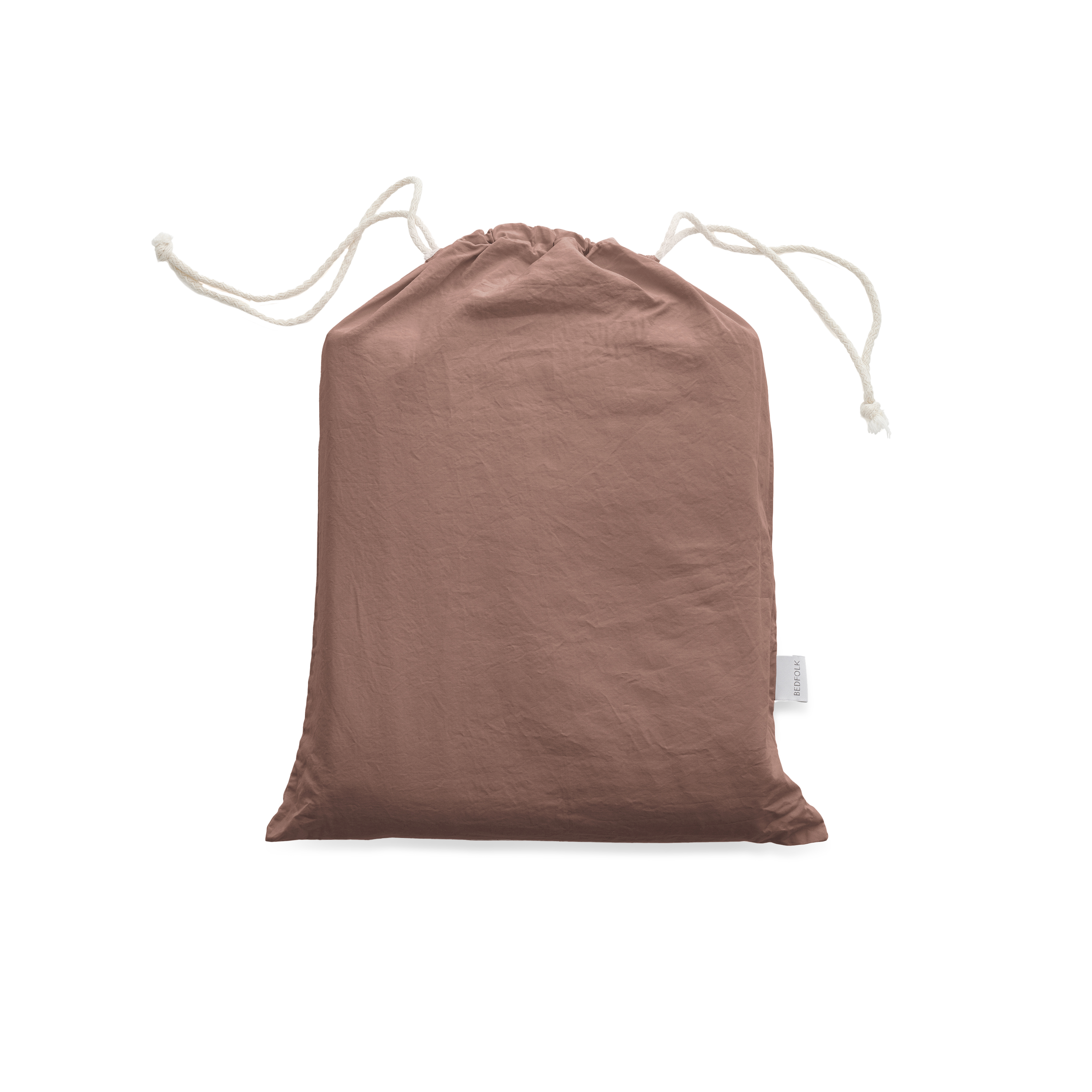 Relaxed Cotton Storage Bag - Rust