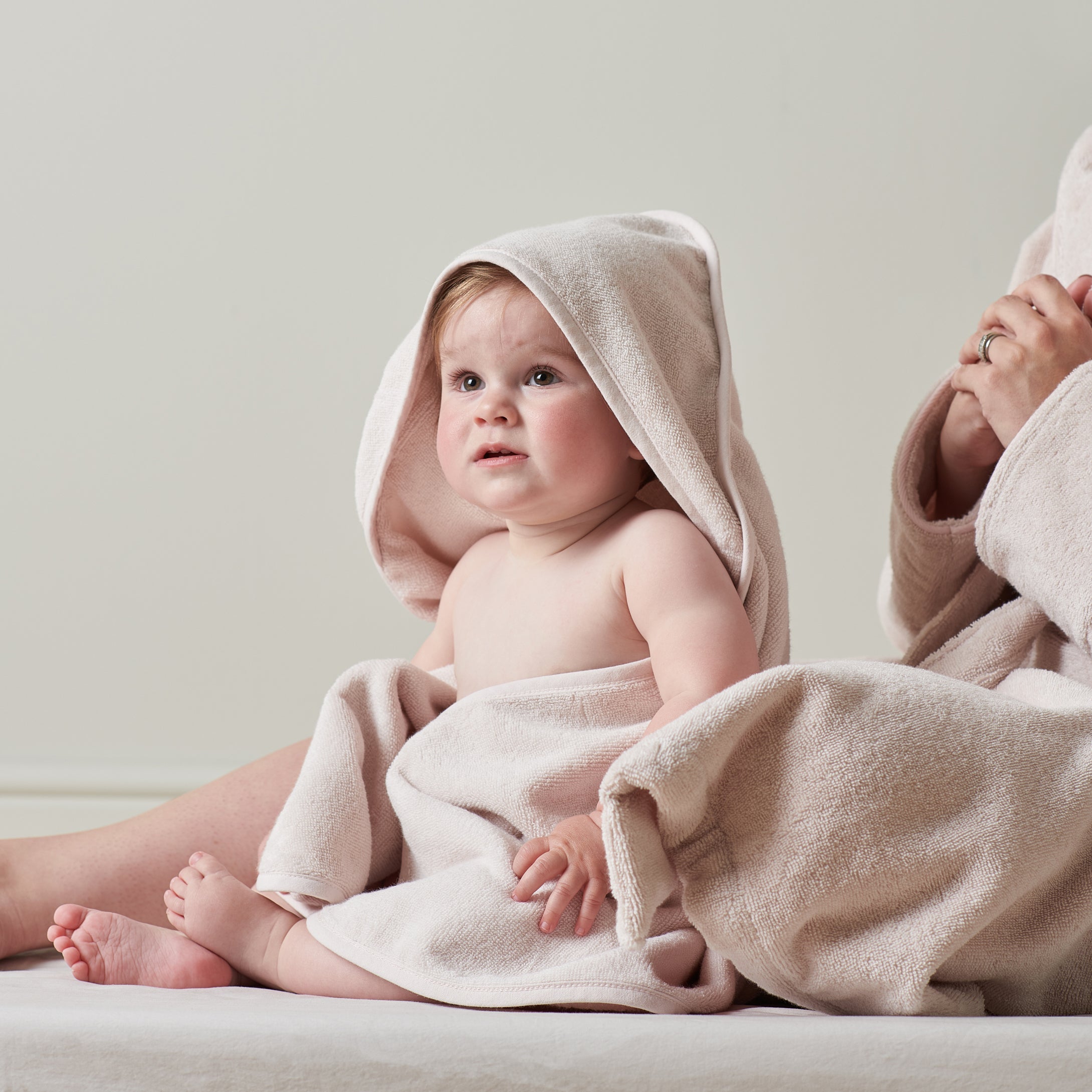 Pink baby best sale hooded towel