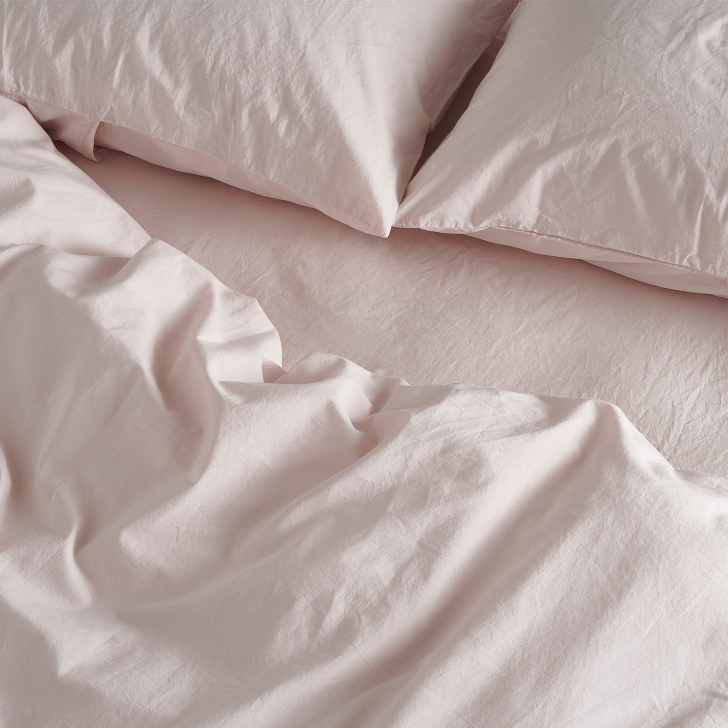 Relaxed Cotton Duvet Cover - Rose