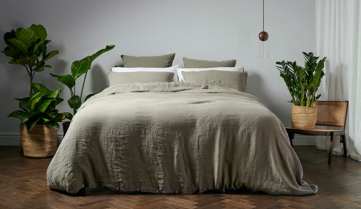 New Colour: Introducing Moss Green 100% Linen Bedding