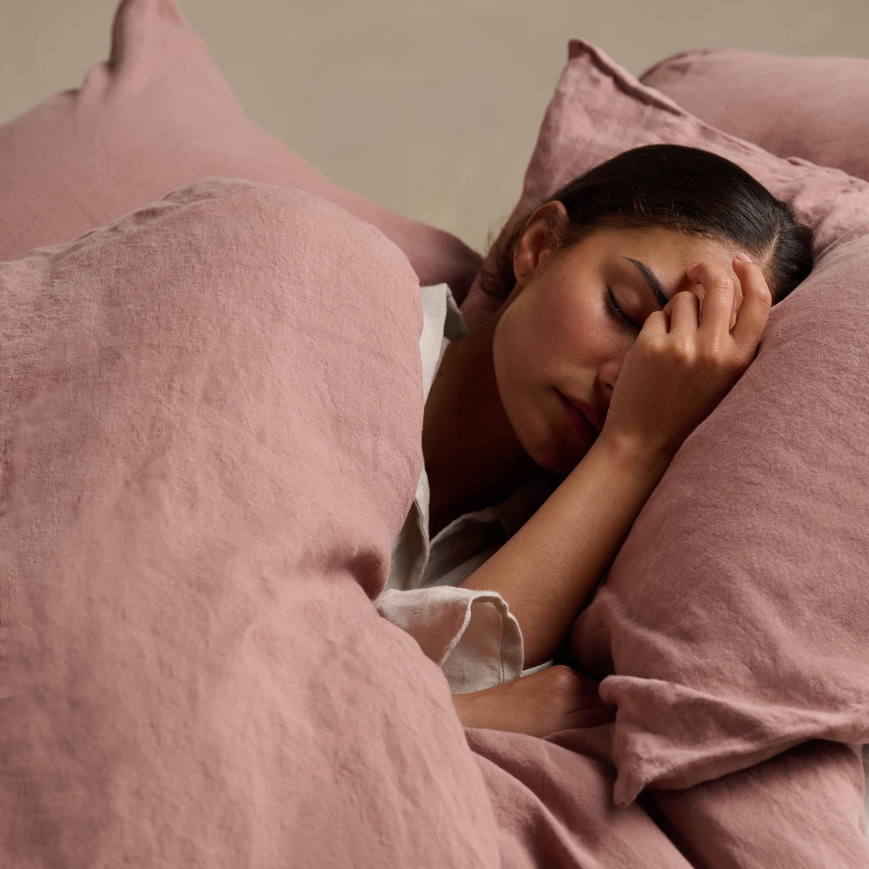 Linen Duvet Cover - Rust
