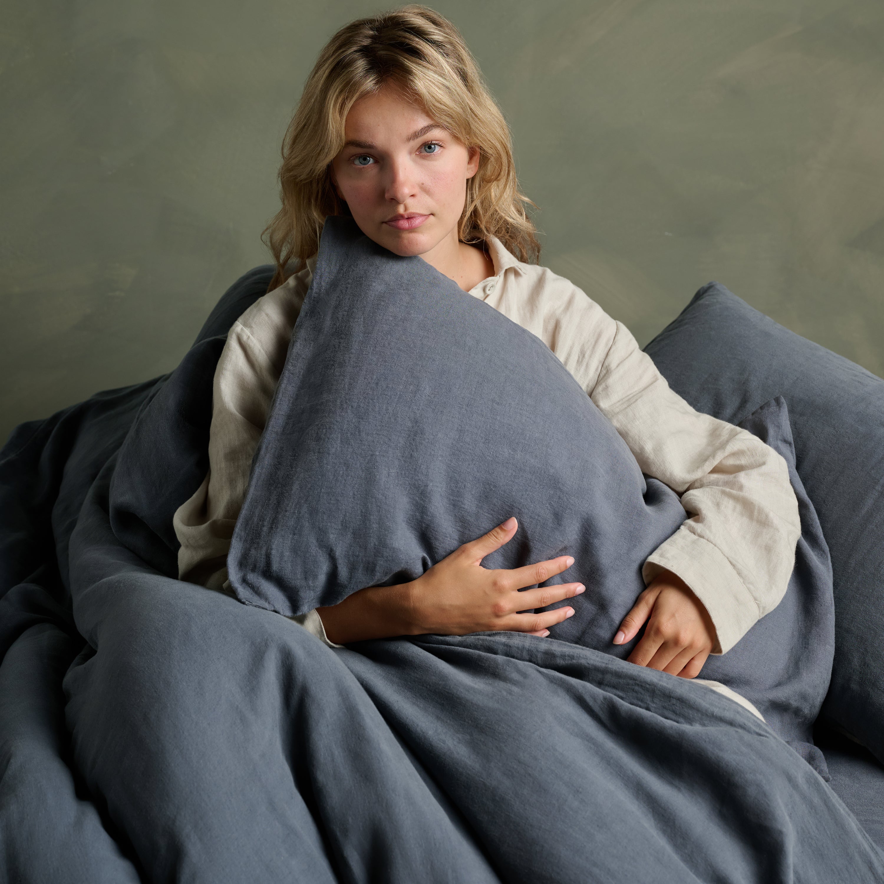 Linen Pillowcase Pair - Ink