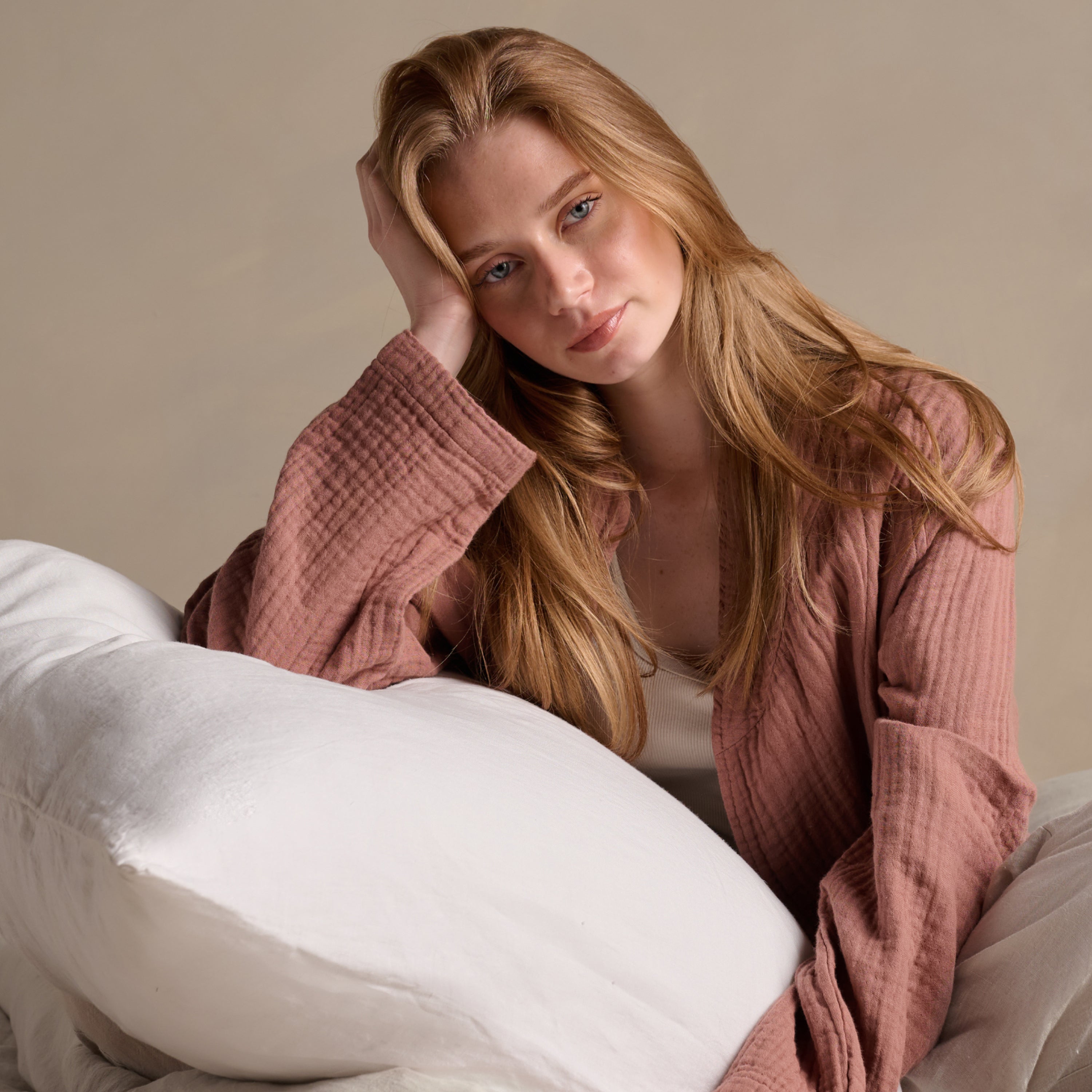 Linen Square Pillowcase Pair - Snow