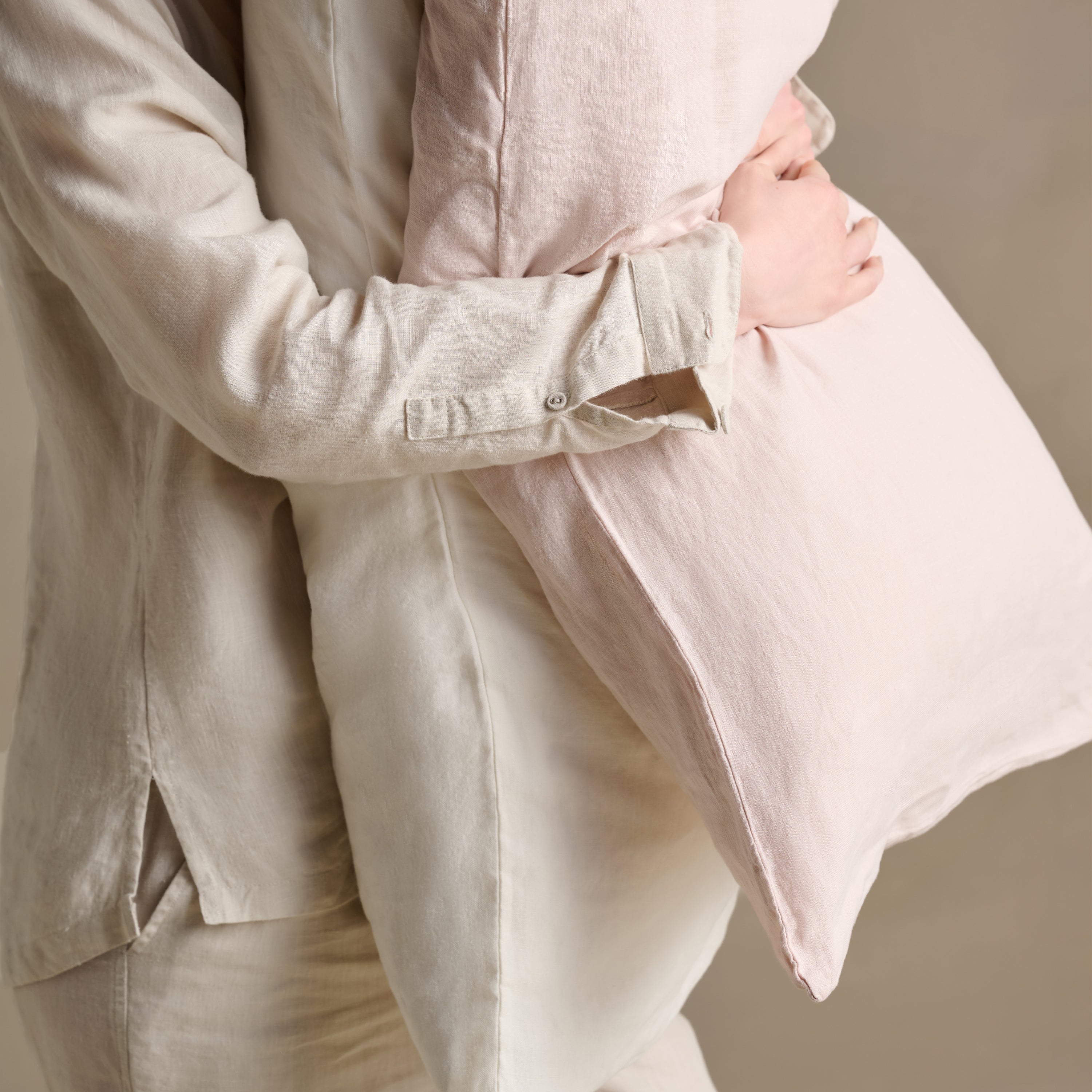 Linen Pillowcase Pair - Rose