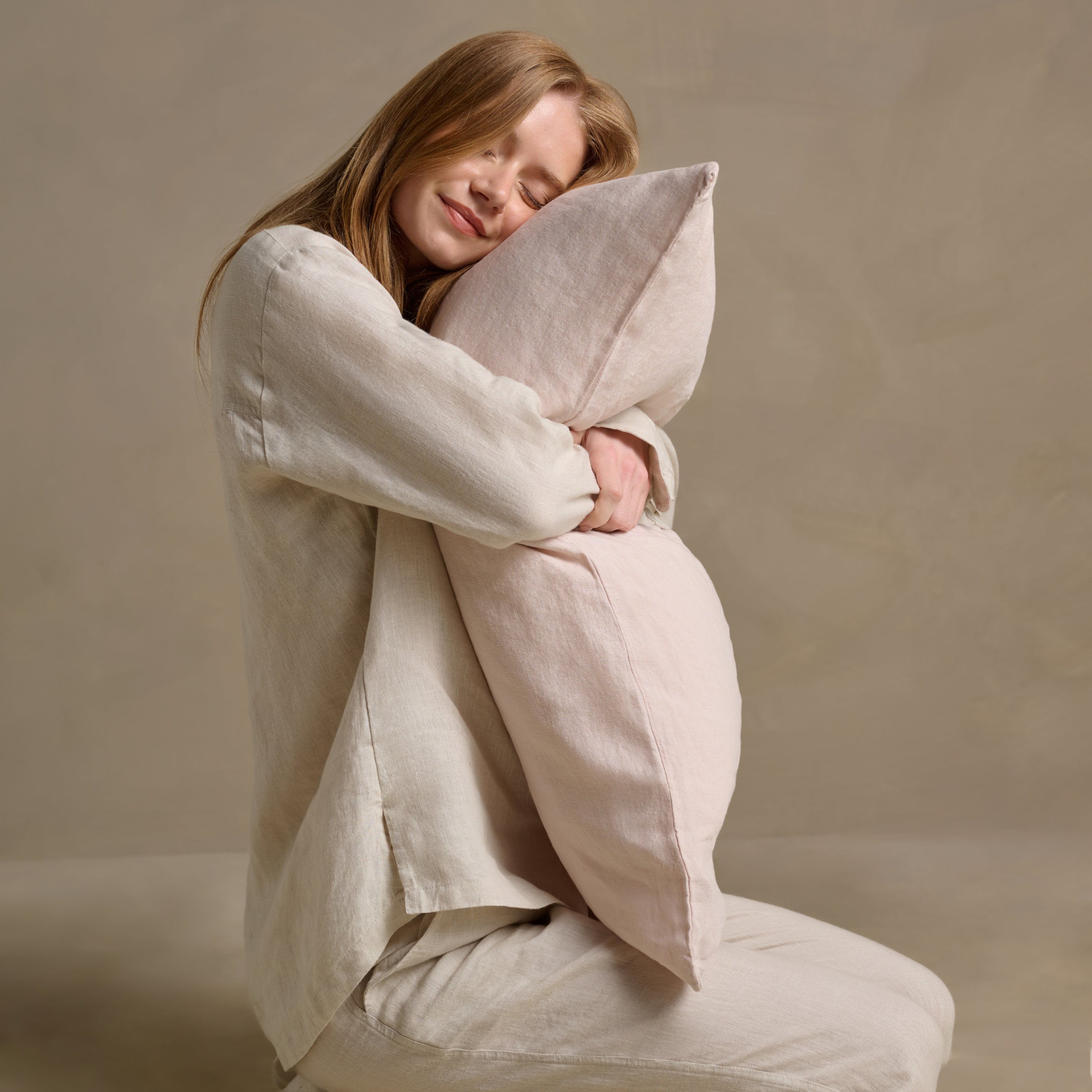 Linen Pillowcase Pair - Rose