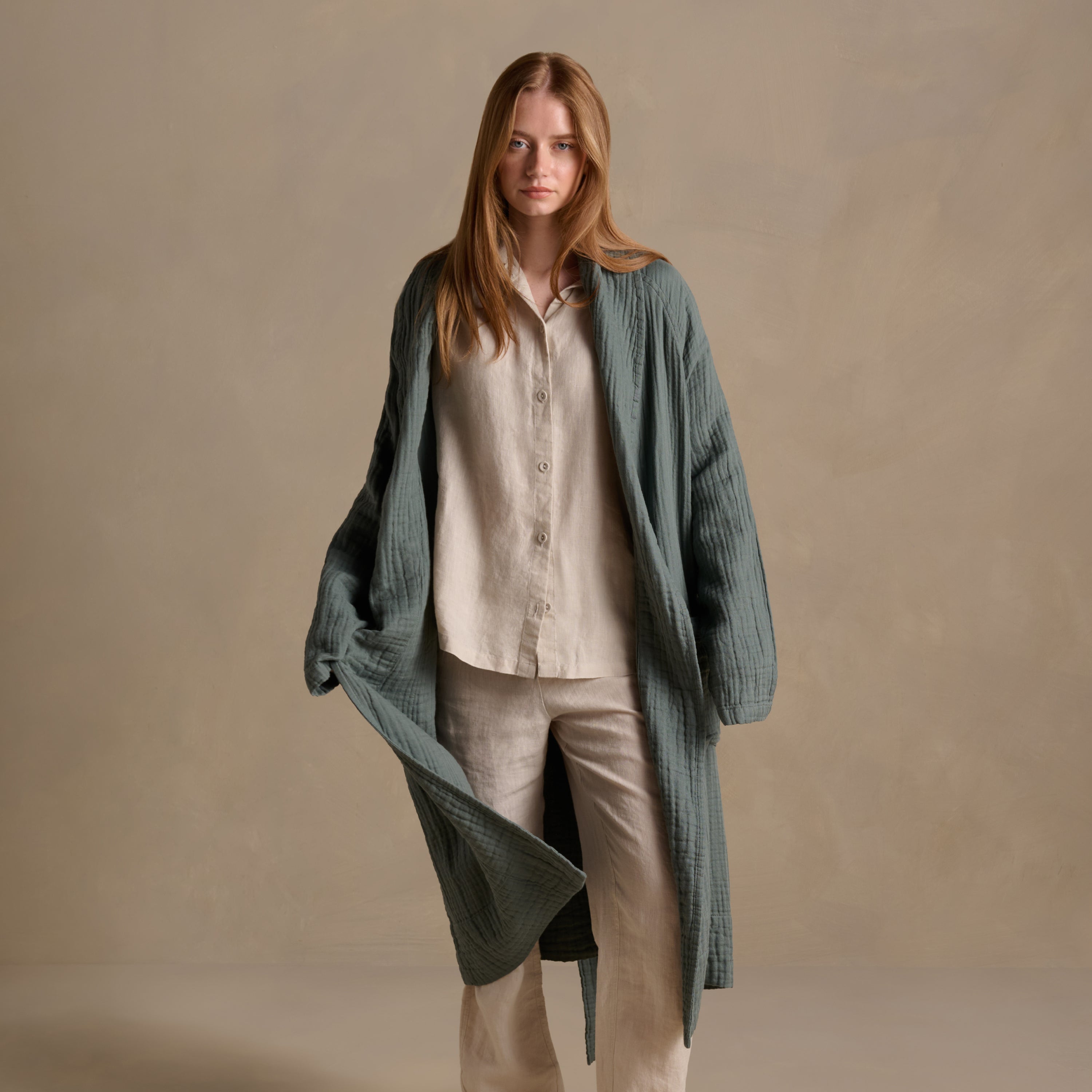 The Dream Cotton Robe - Sea