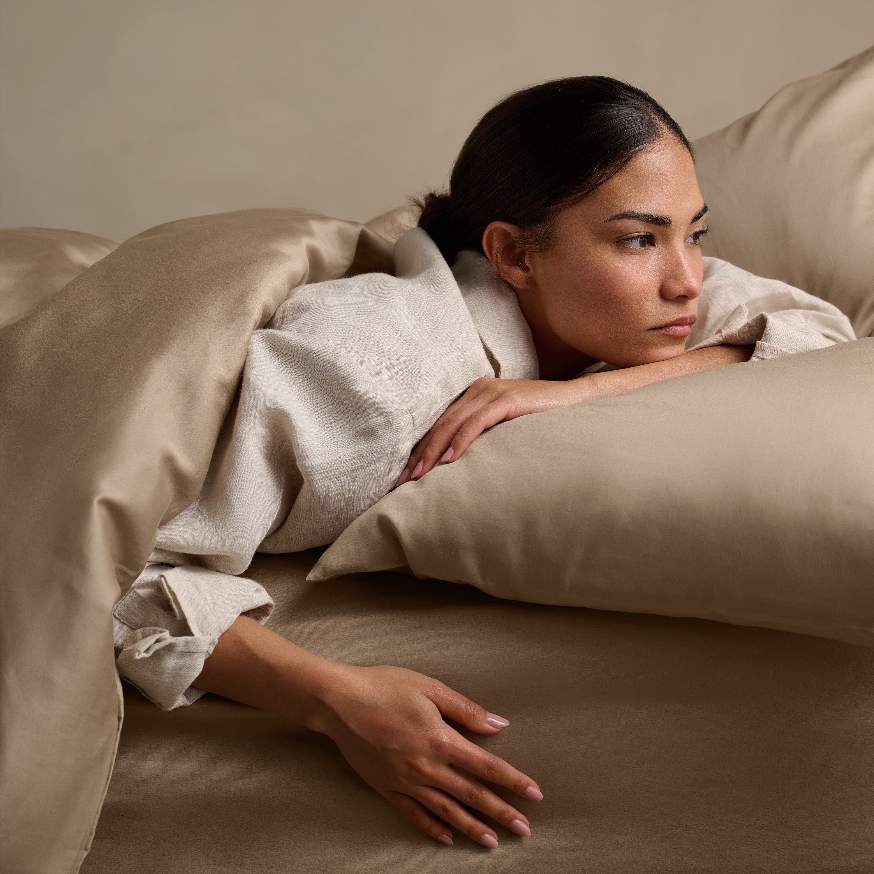 Luxe Cotton Pillowcase Pair - Latte