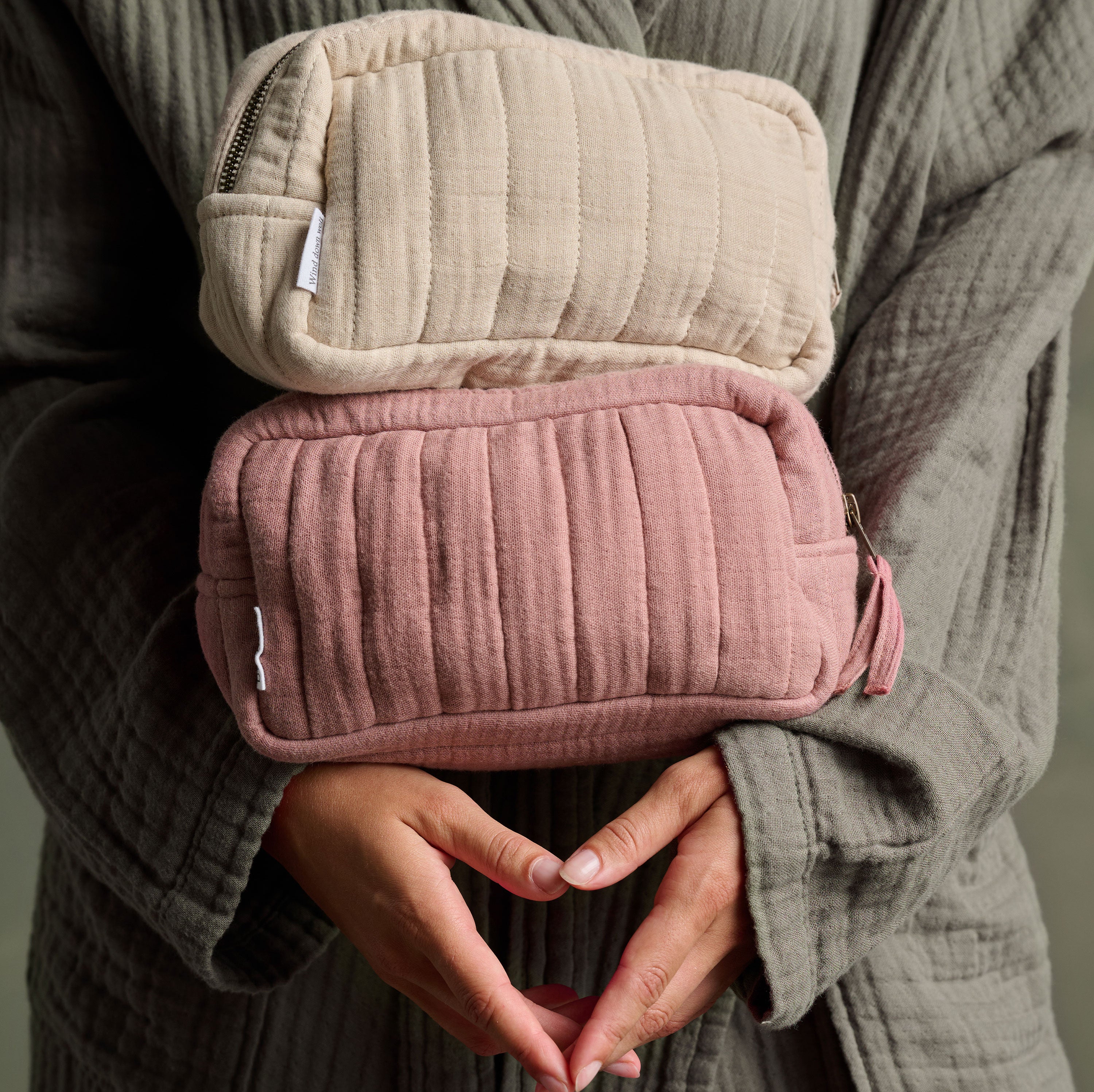 The Dream Cotton Make-Up Bag - Fawn