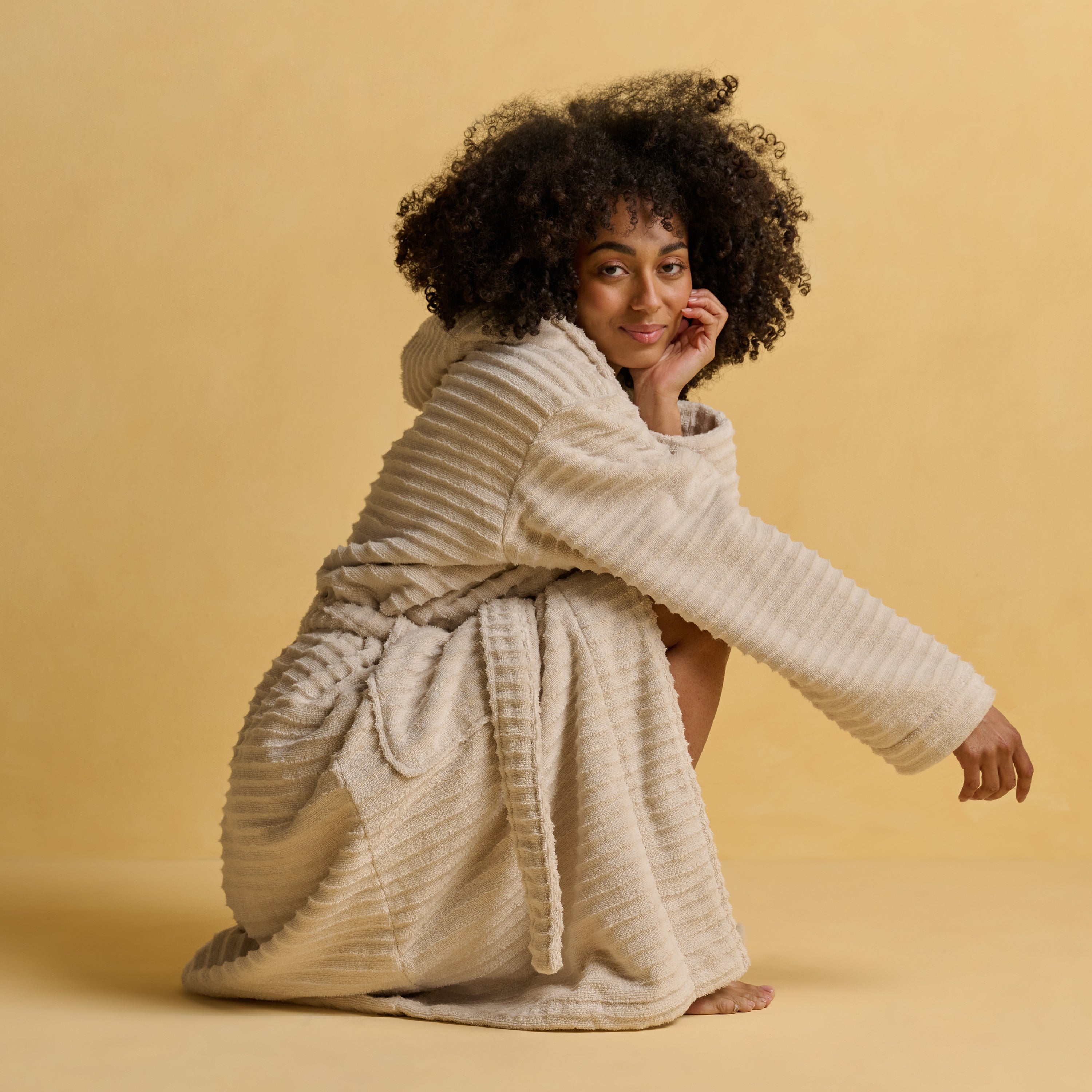 The Ripple Robe - Oat