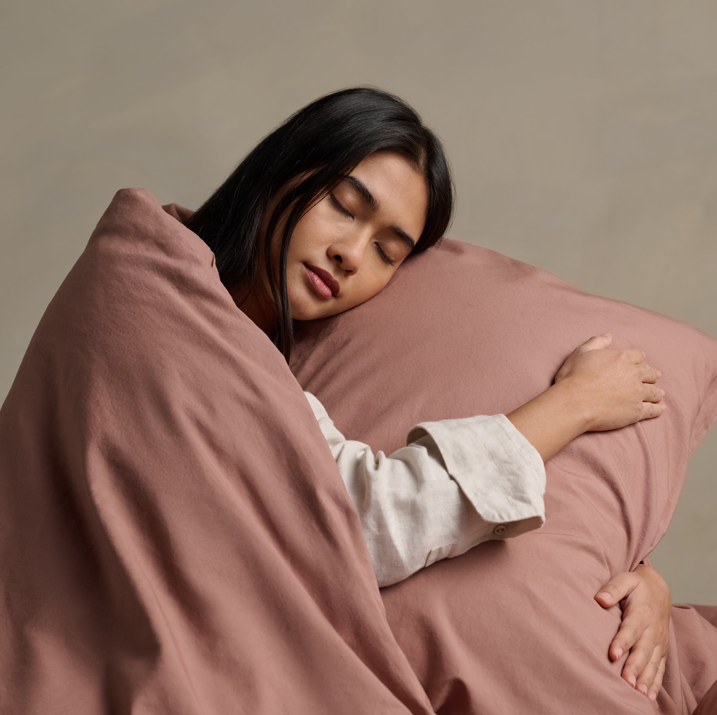 Relaxed Cotton Pillowcase Pair - Rust