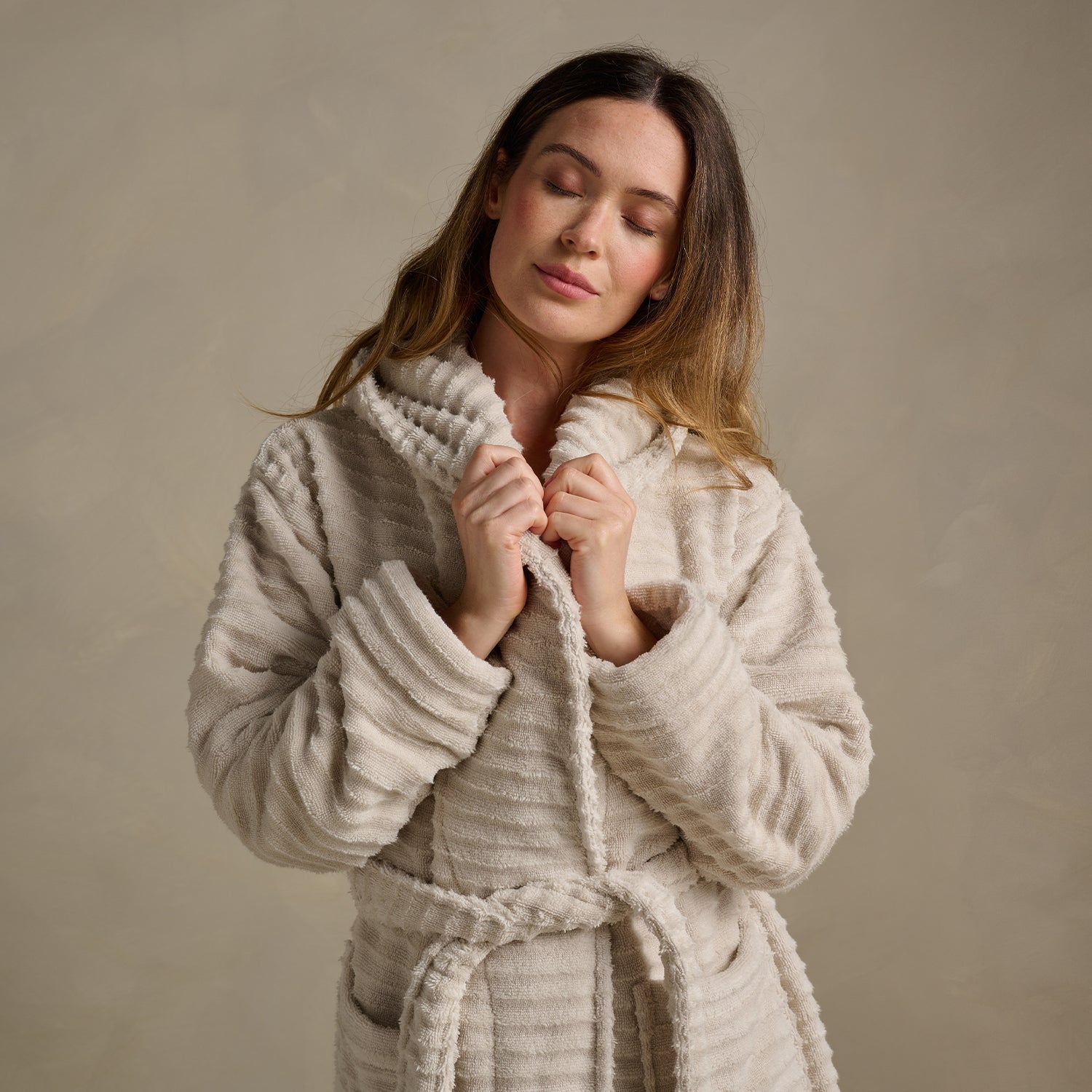 The Ripple Robe - Oat