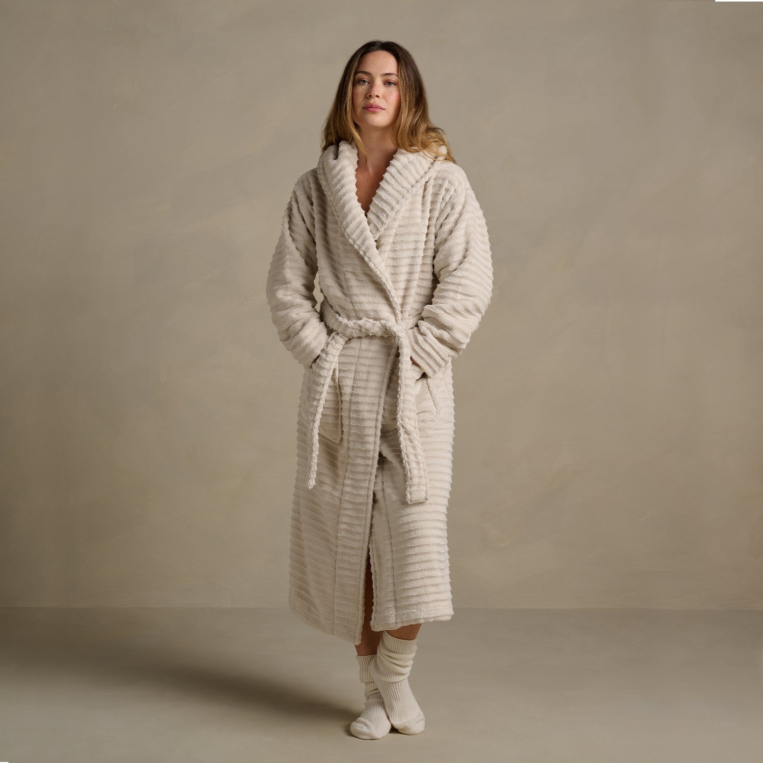 The Ripple Robe - Oat