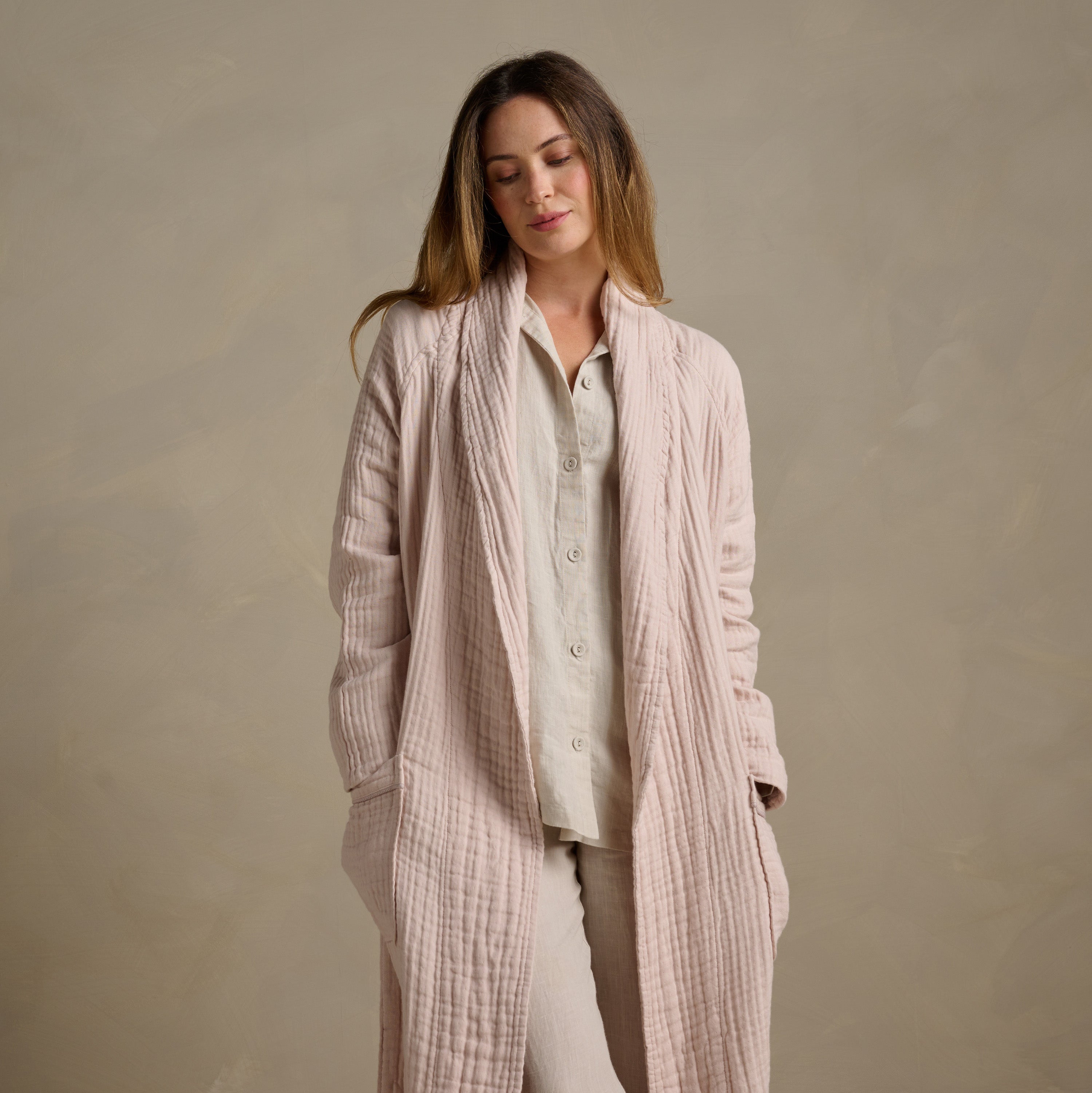 The Dream Cotton Robe - Rose