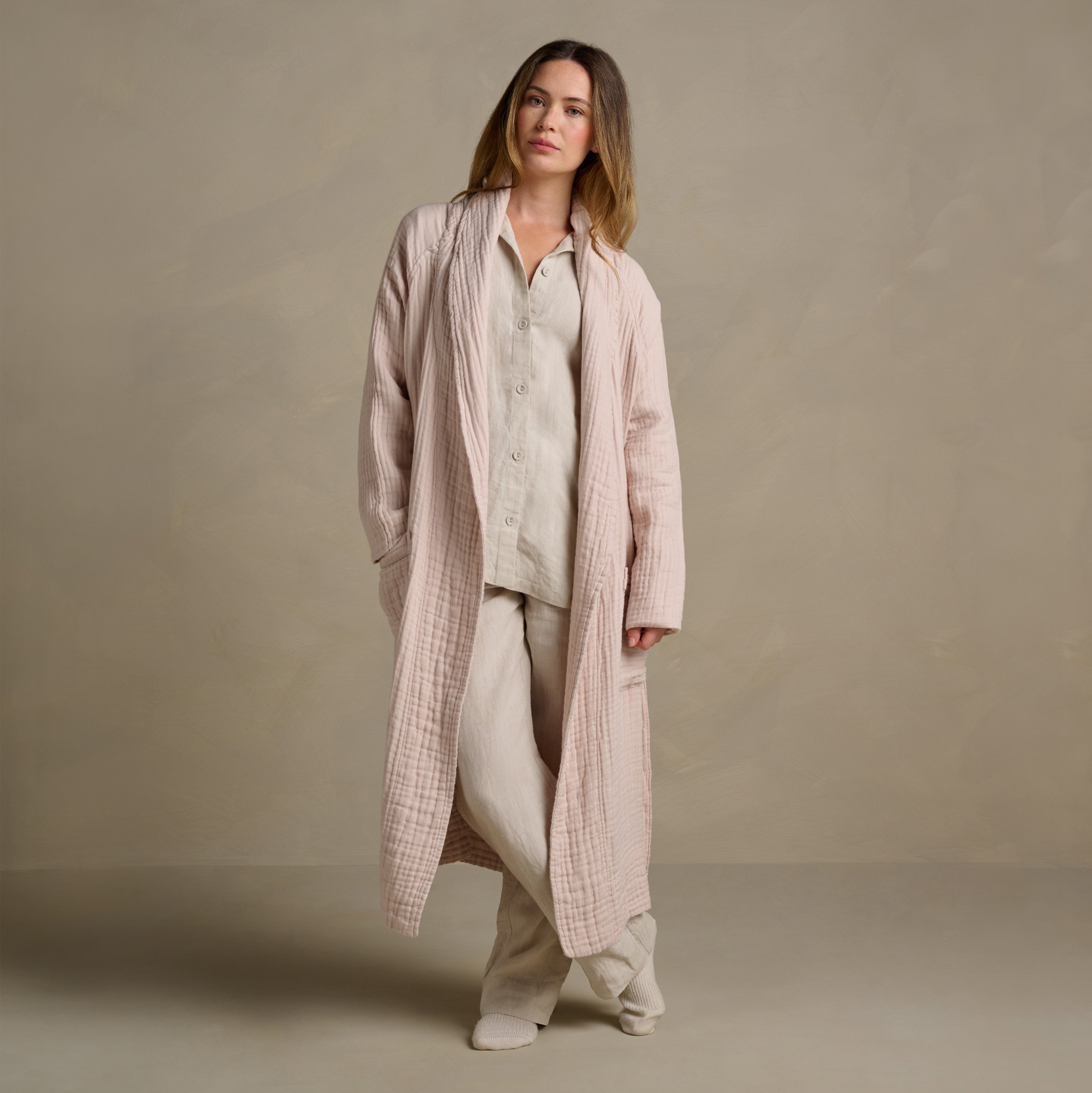 The Dream Cotton Robe - Rose