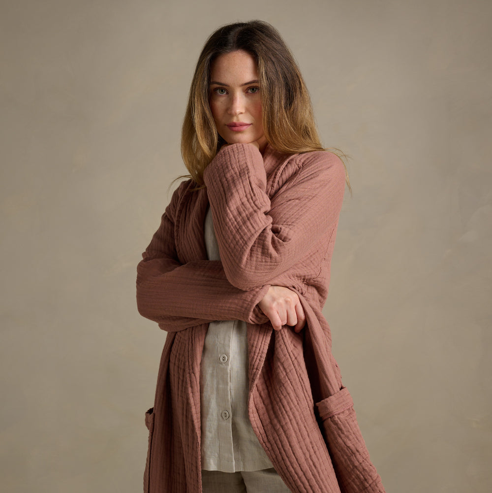 The Dream Cotton Robe - Rust