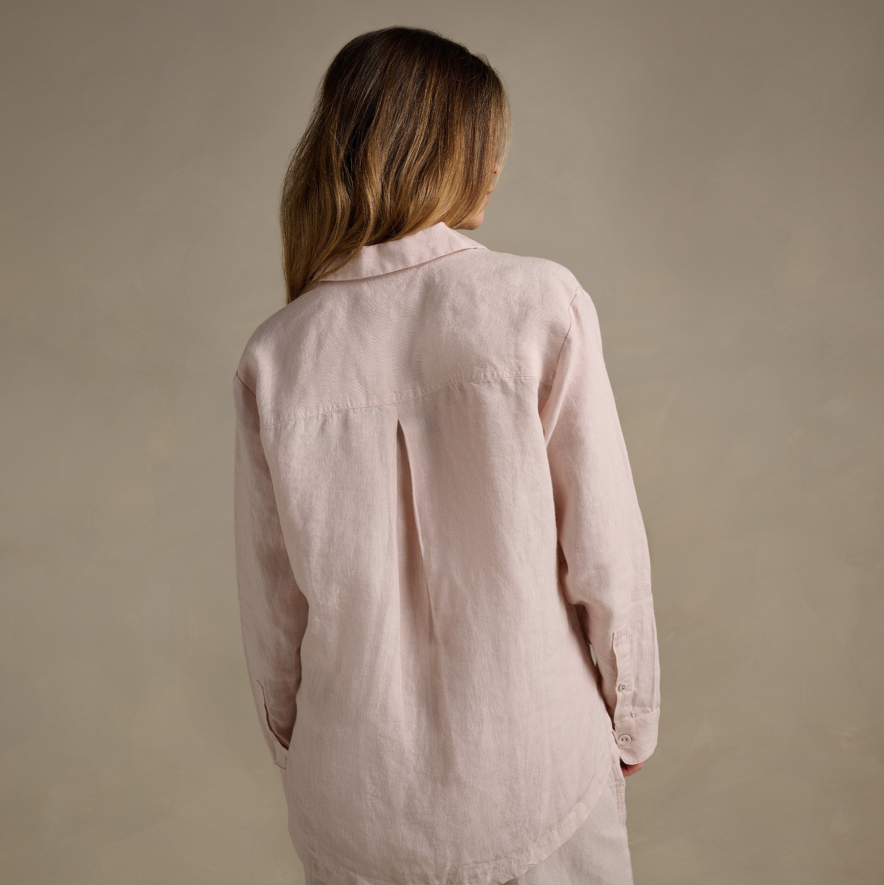 The Women's Linen Shirt - Rose