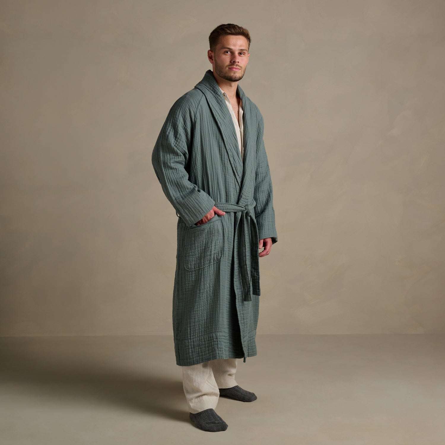 The Dream Cotton Robe - Sea