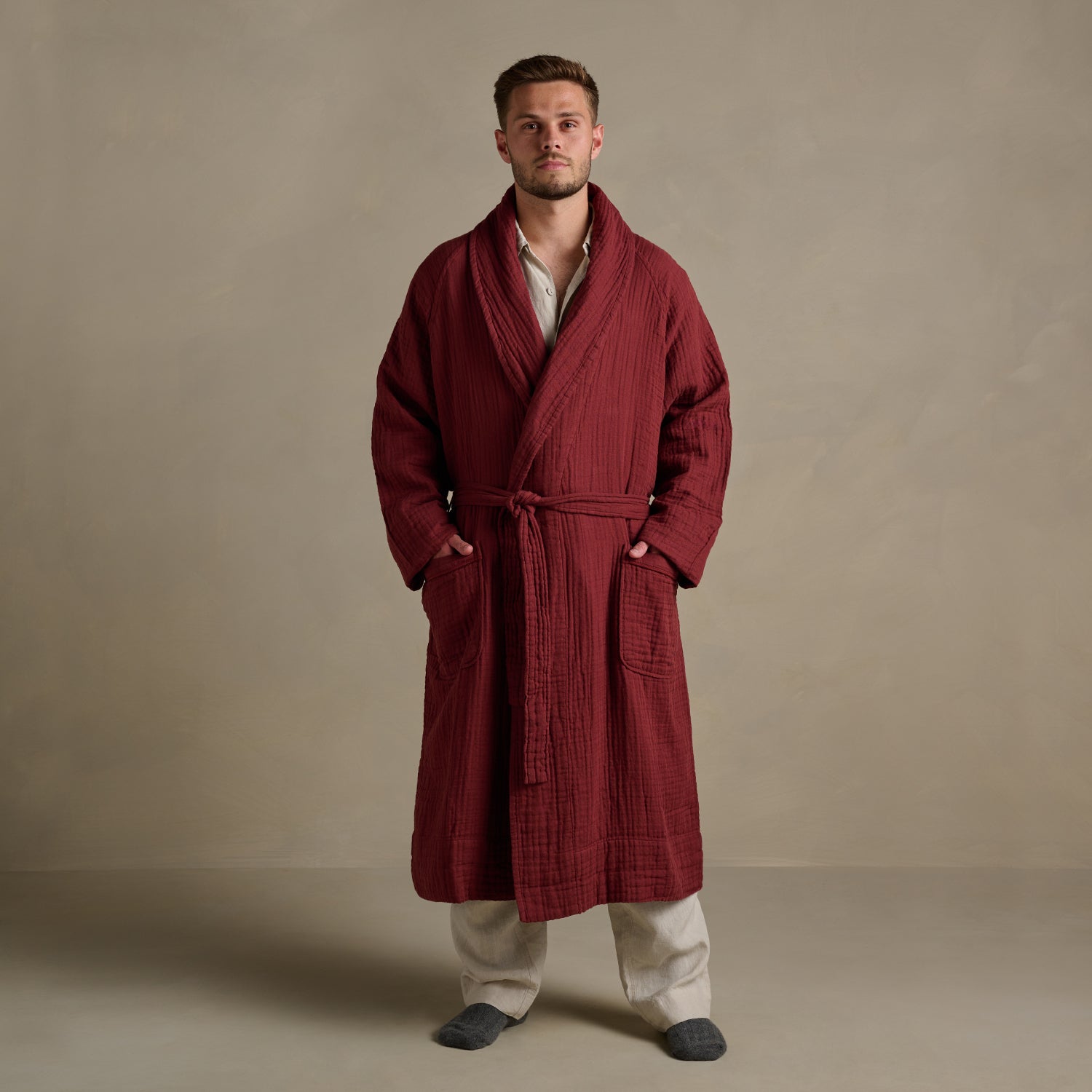 The Dream Cotton Robe - Wine