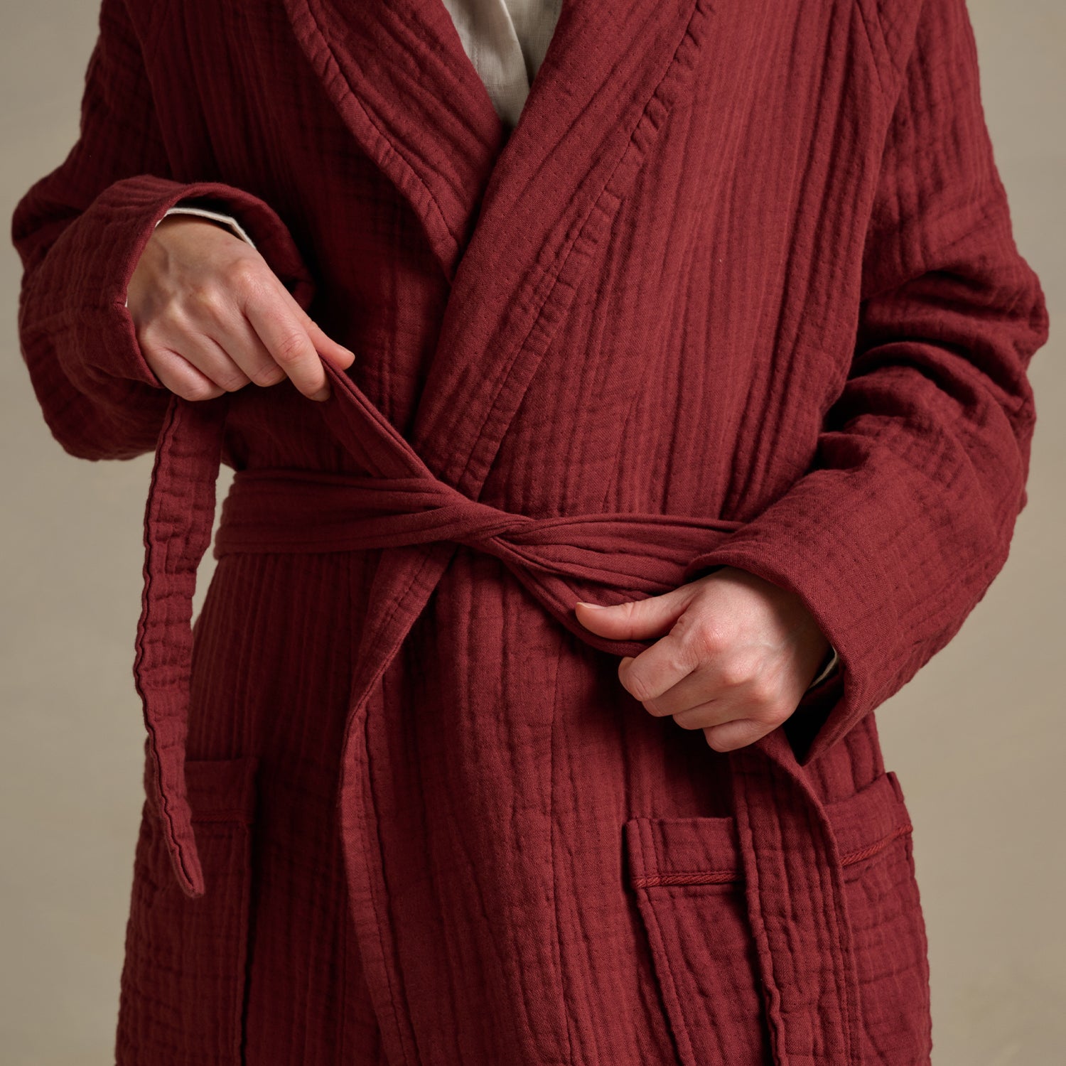 The Dream Cotton Robe - Wine