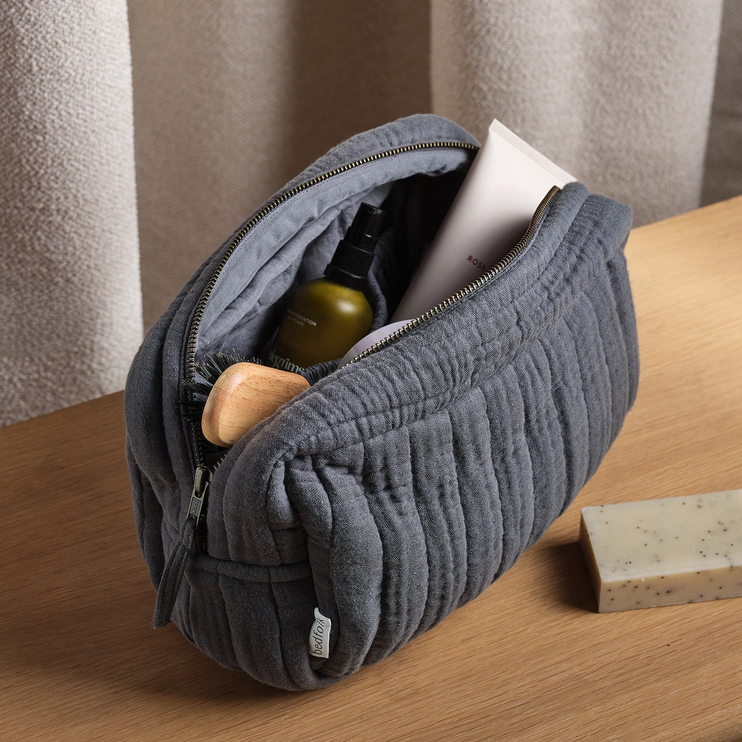 The Dream Cotton Wash Bag - Ink