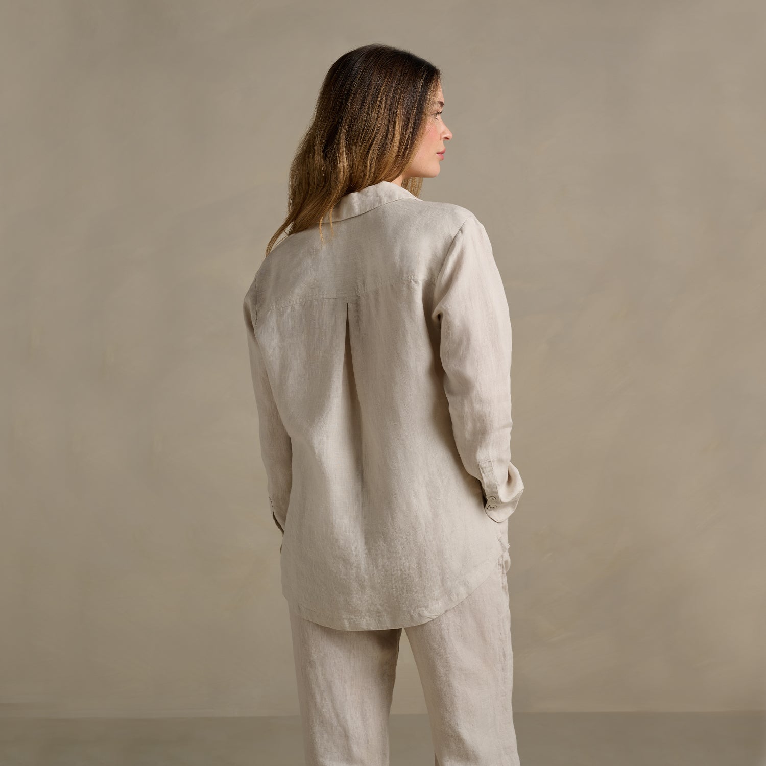 The Women's Linen Lounge Set - Clay