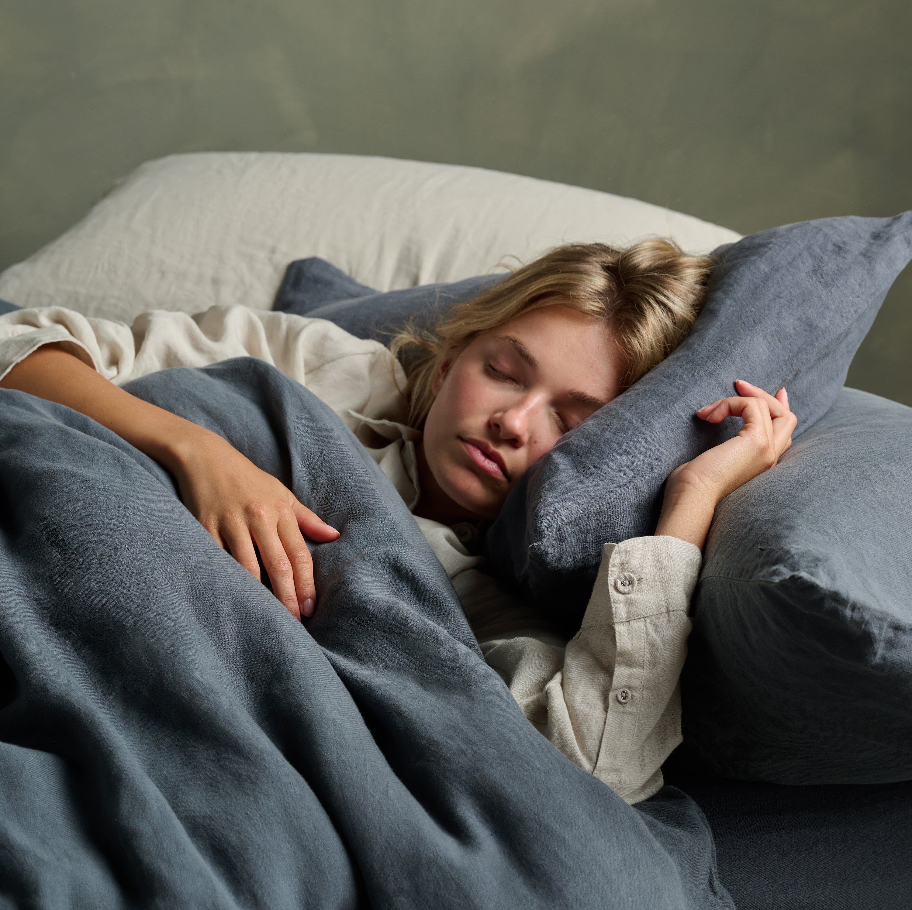 Linen Duvet Cover - Ink