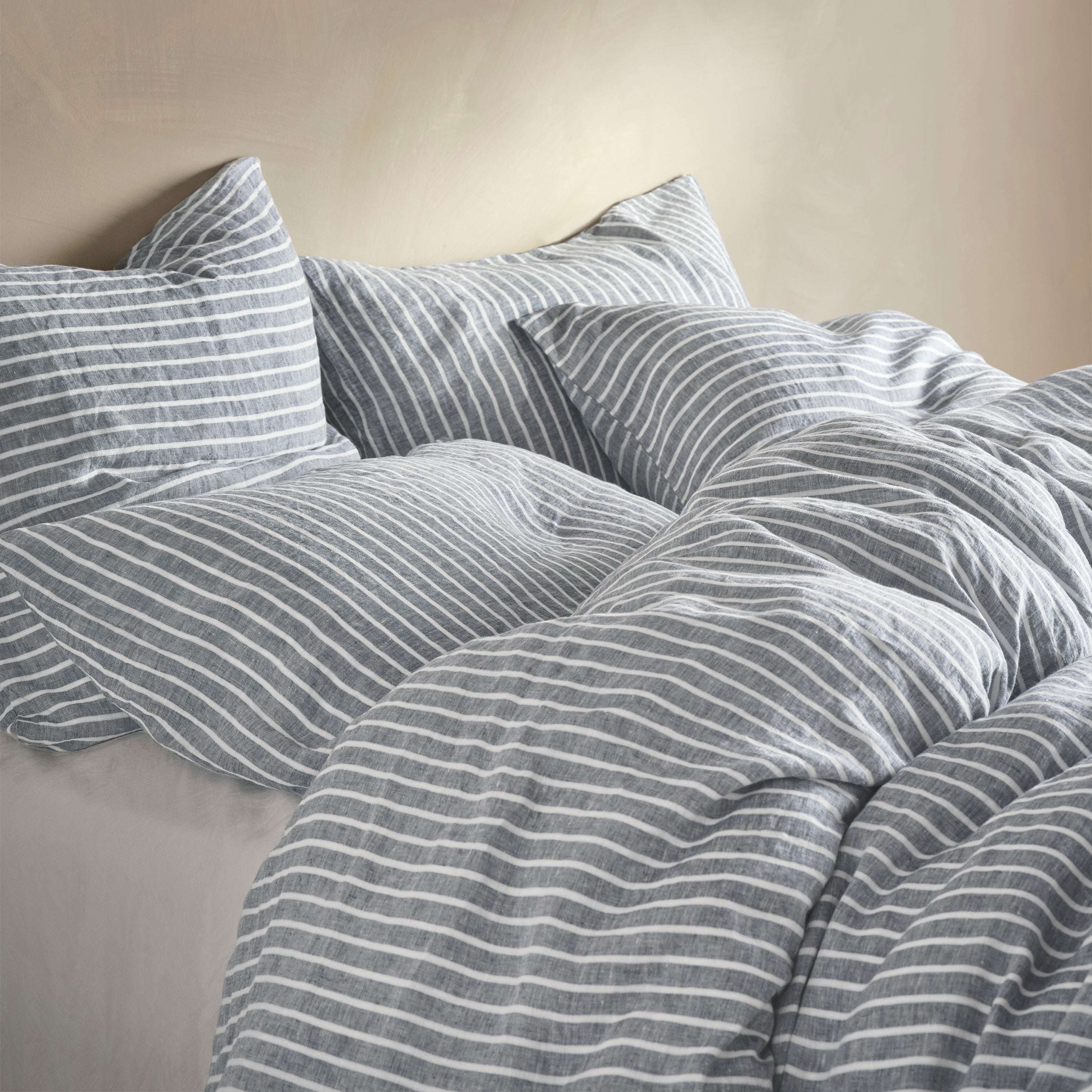 Linen Duvet Cover - Stripe