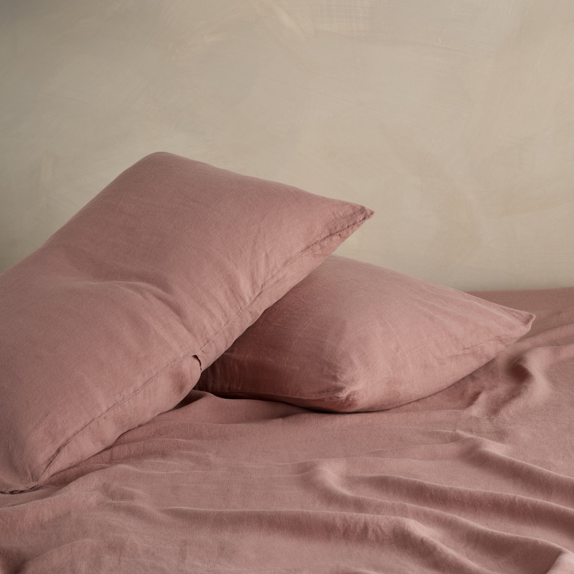 Linen Pillowcase Pair - Rust