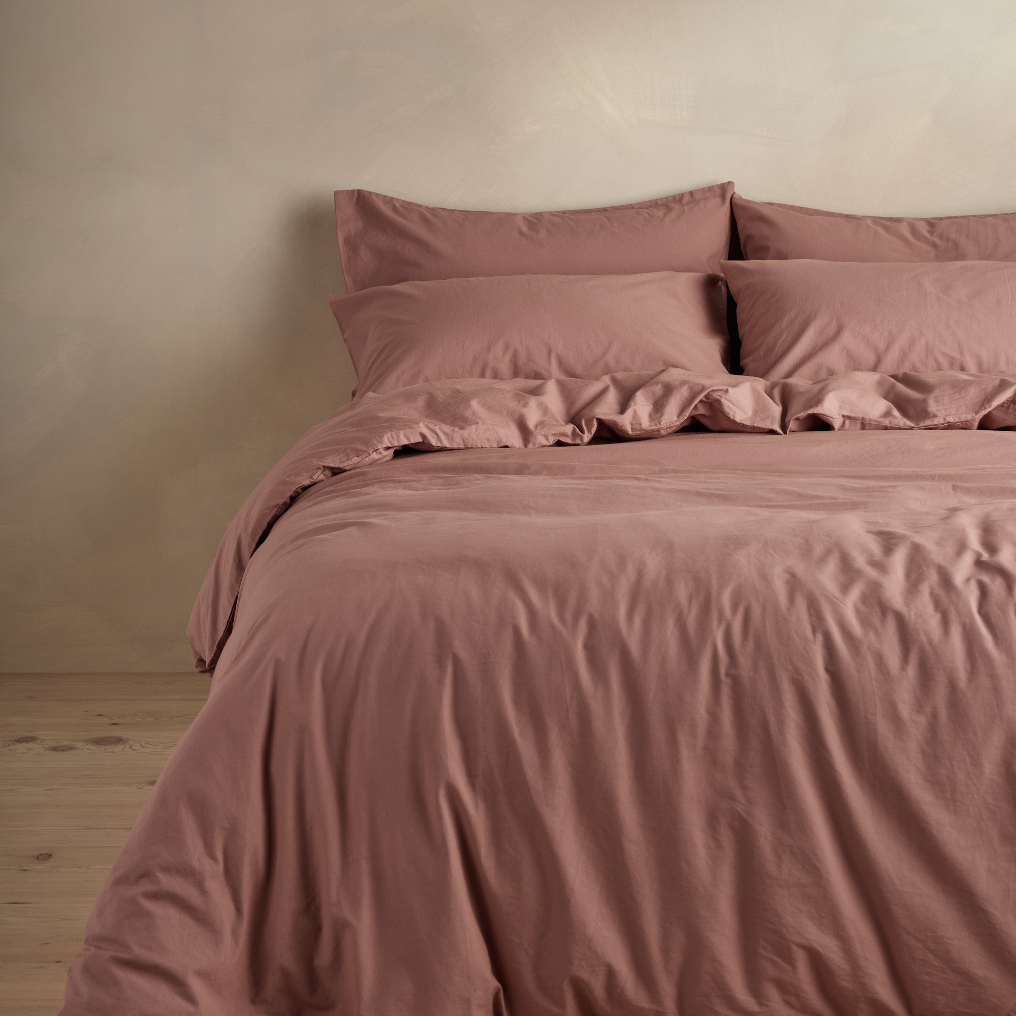 Relaxed Cotton Duvet Cover - Rust