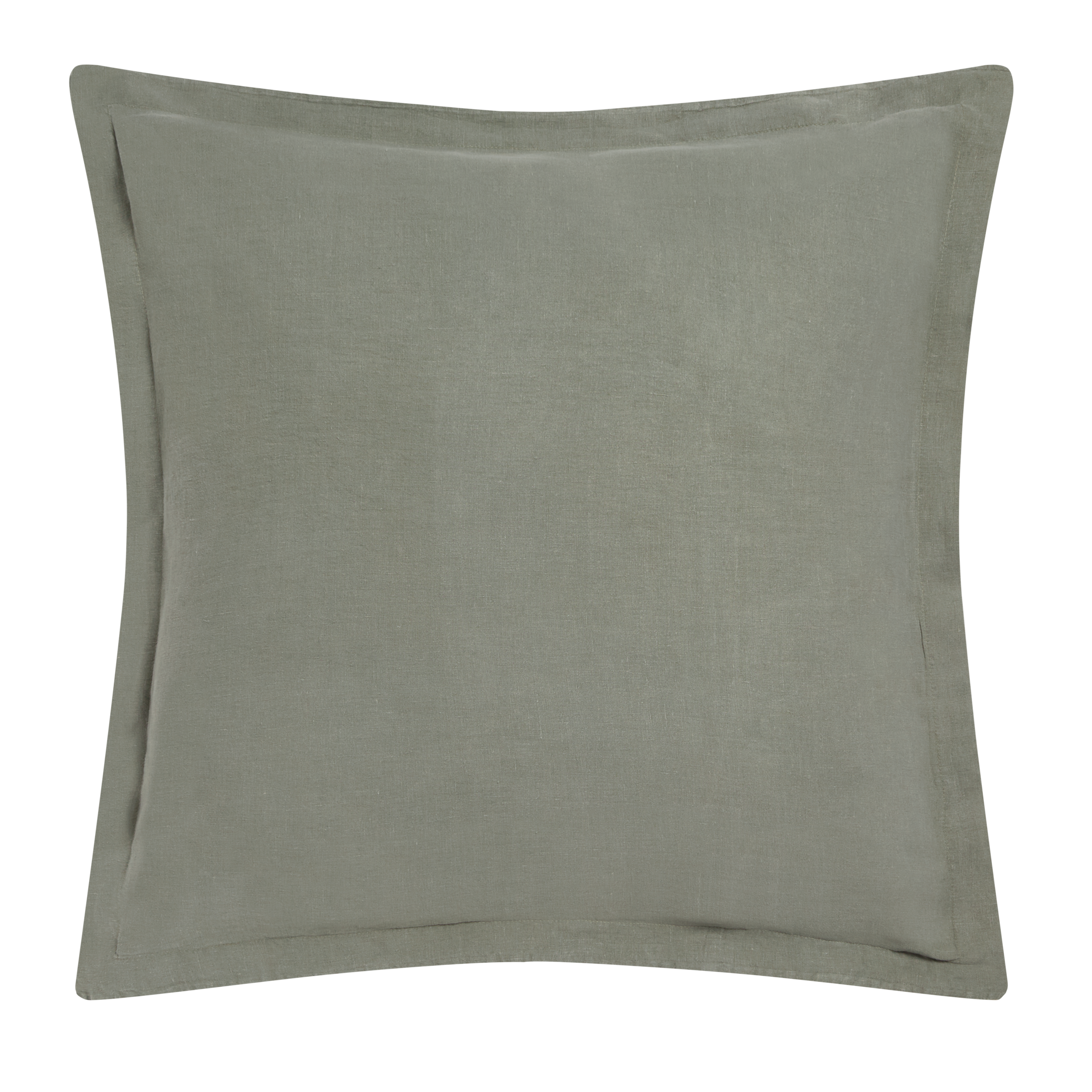 Linen Oxford Square Pillowcase Pair - Moss