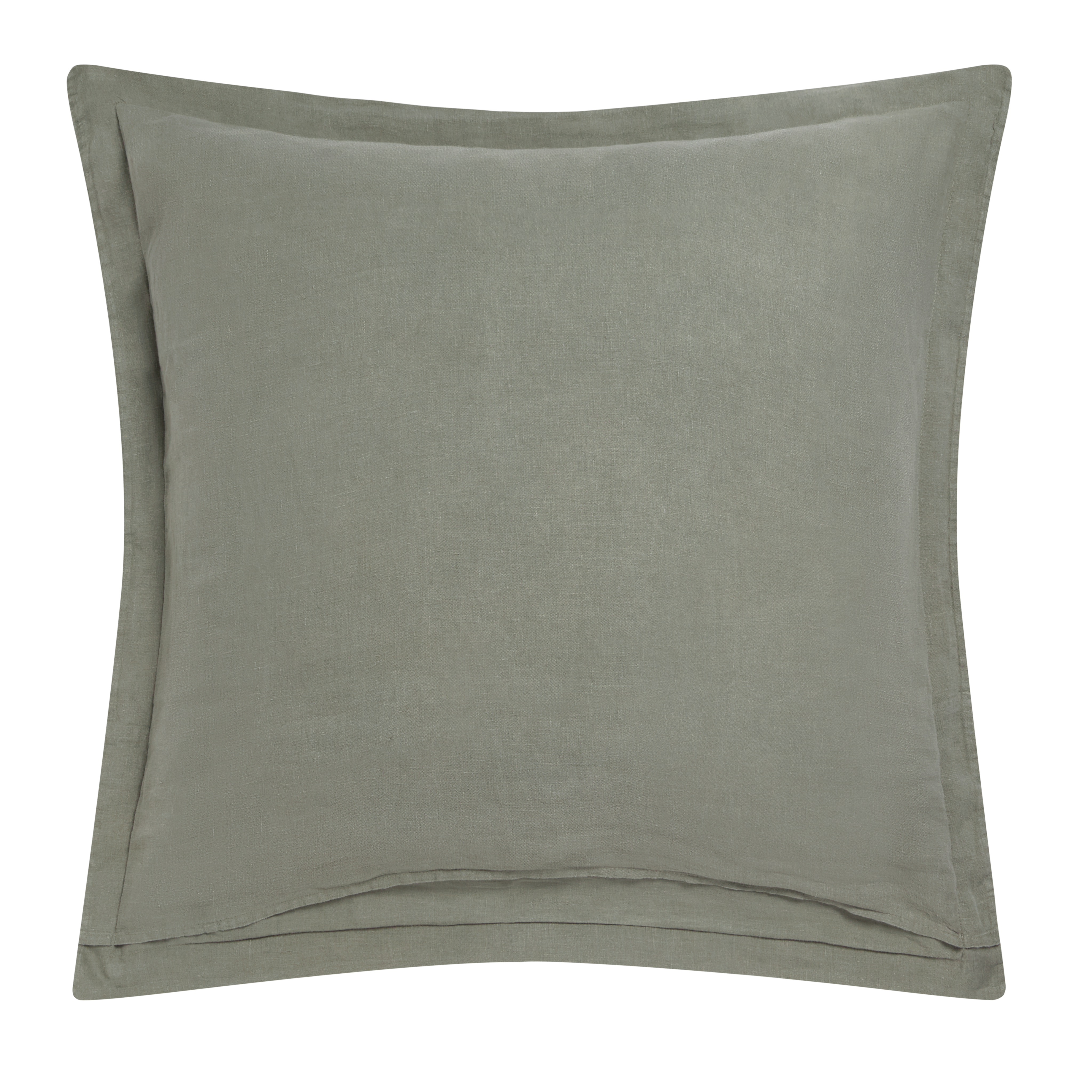 Linen Oxford Square Pillowcase Pair - Moss