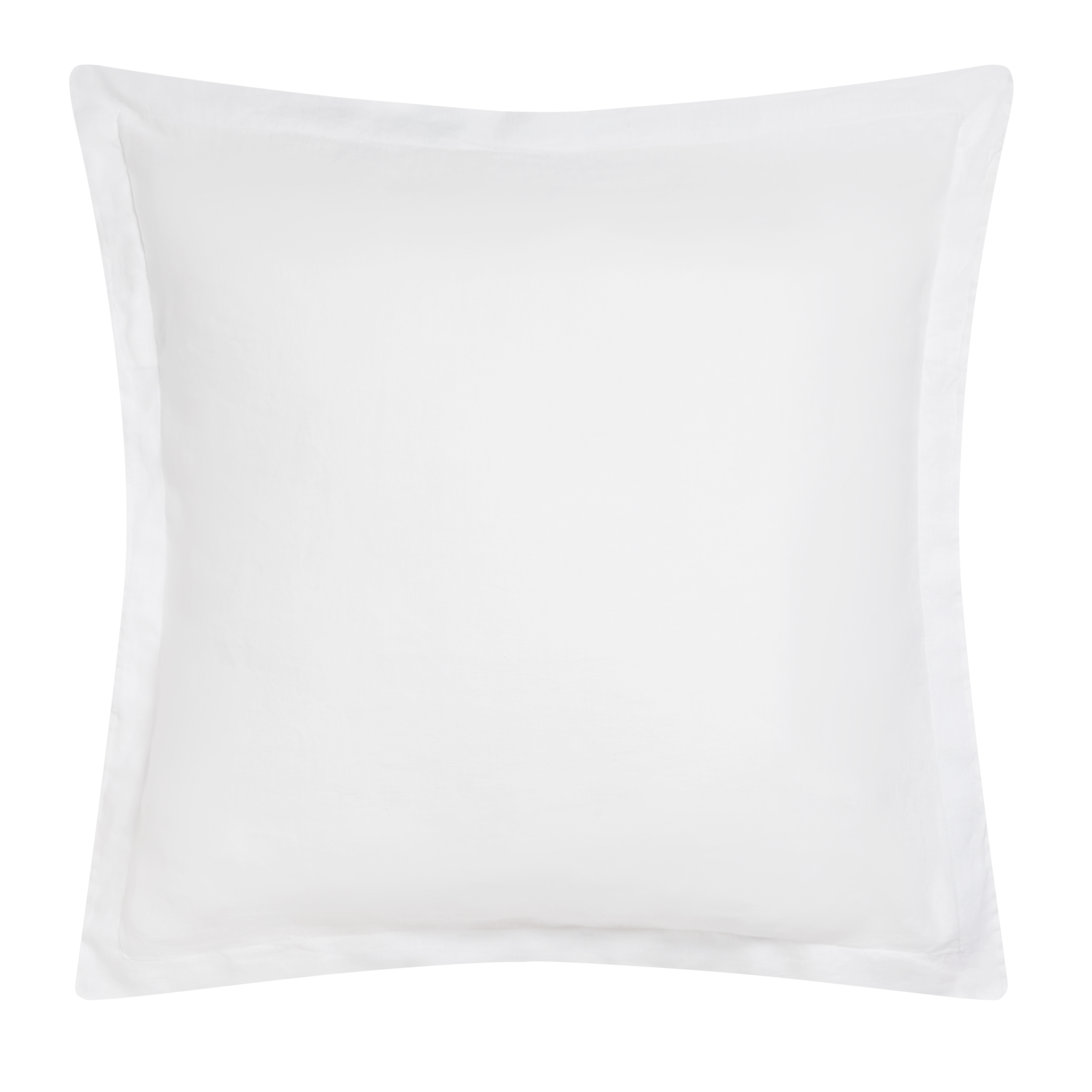 Linen Oxford Square Pillowcase Pair - Snow