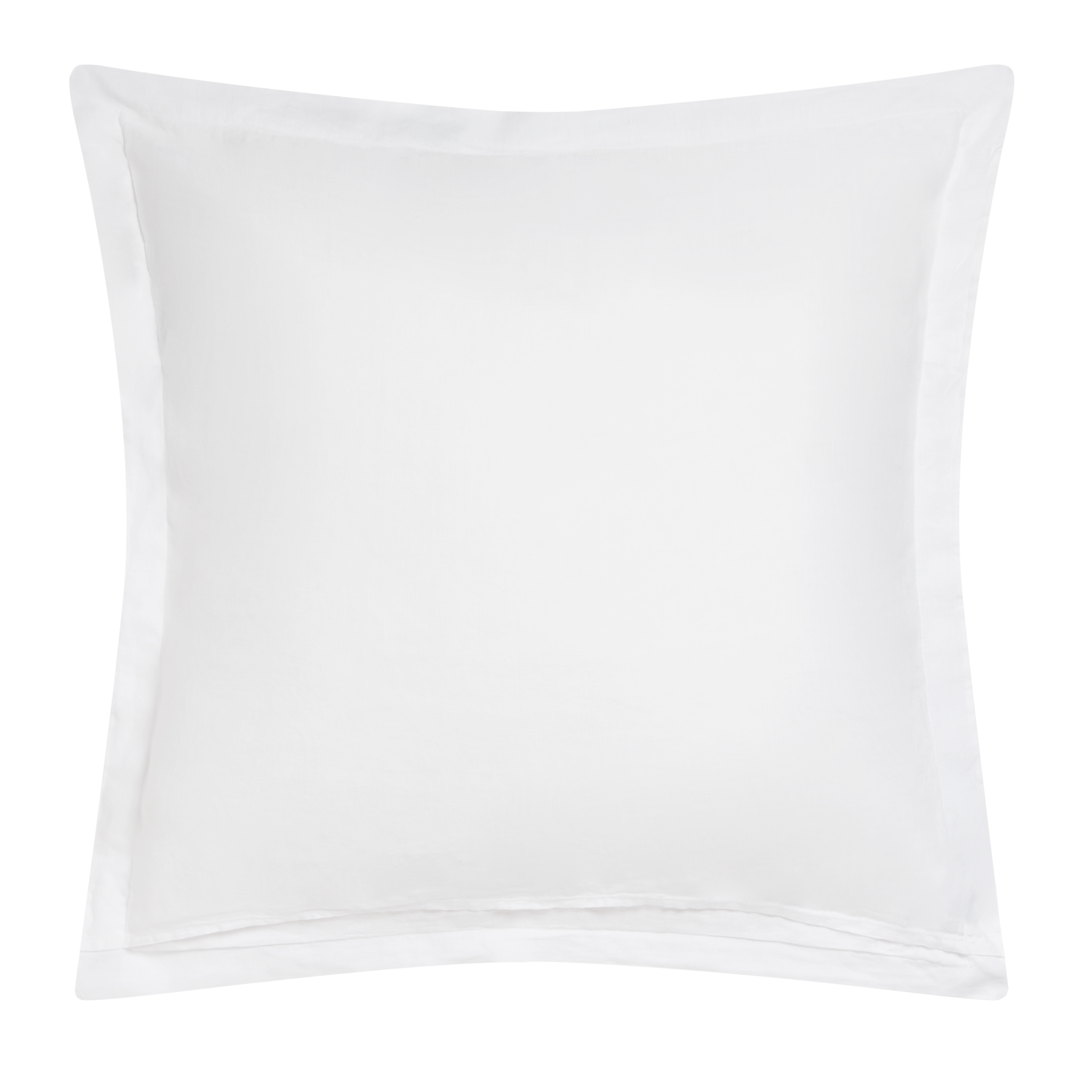 Linen Oxford Square Pillowcase Pair - Snow