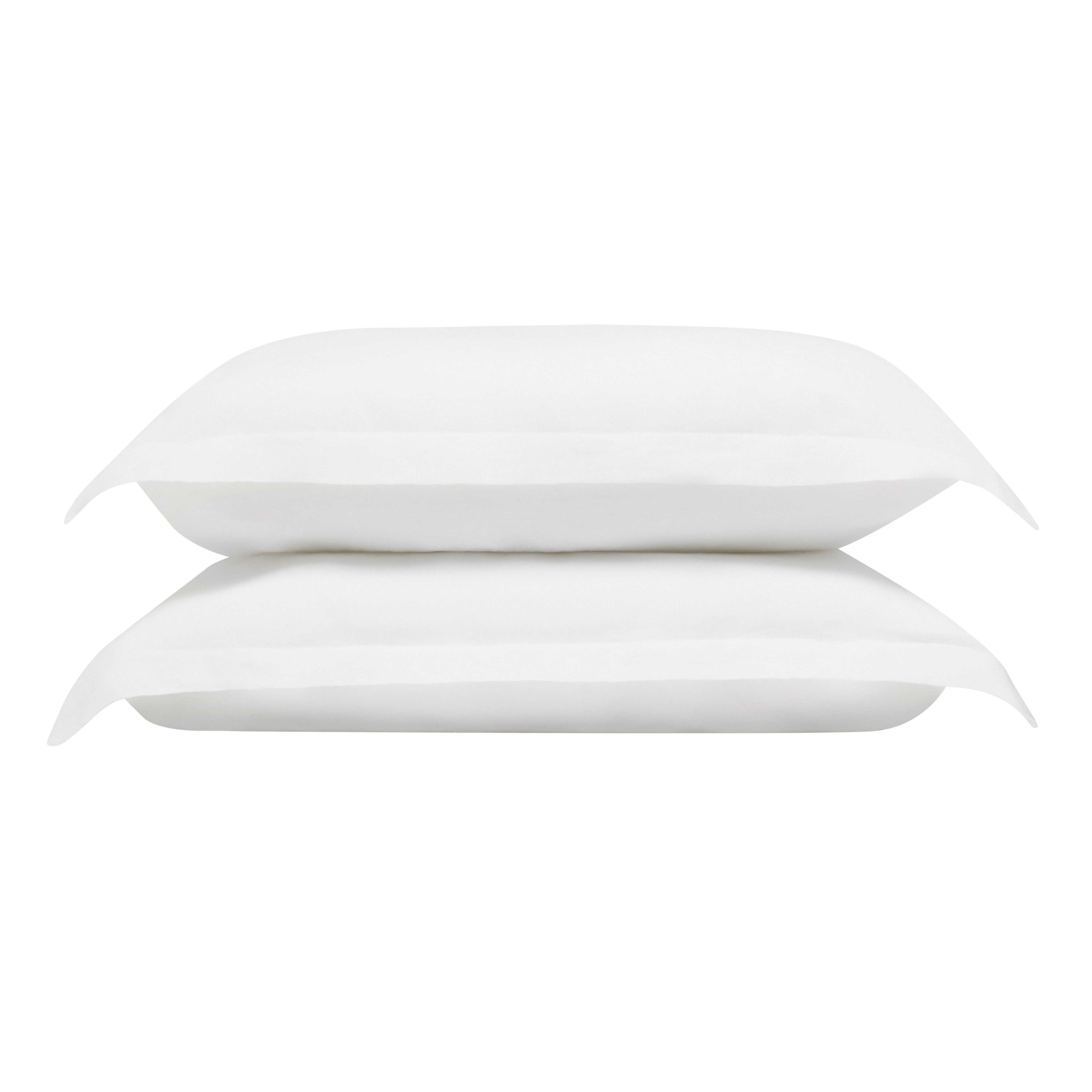 Linen Oxford Square Pillowcase Pair - Snow