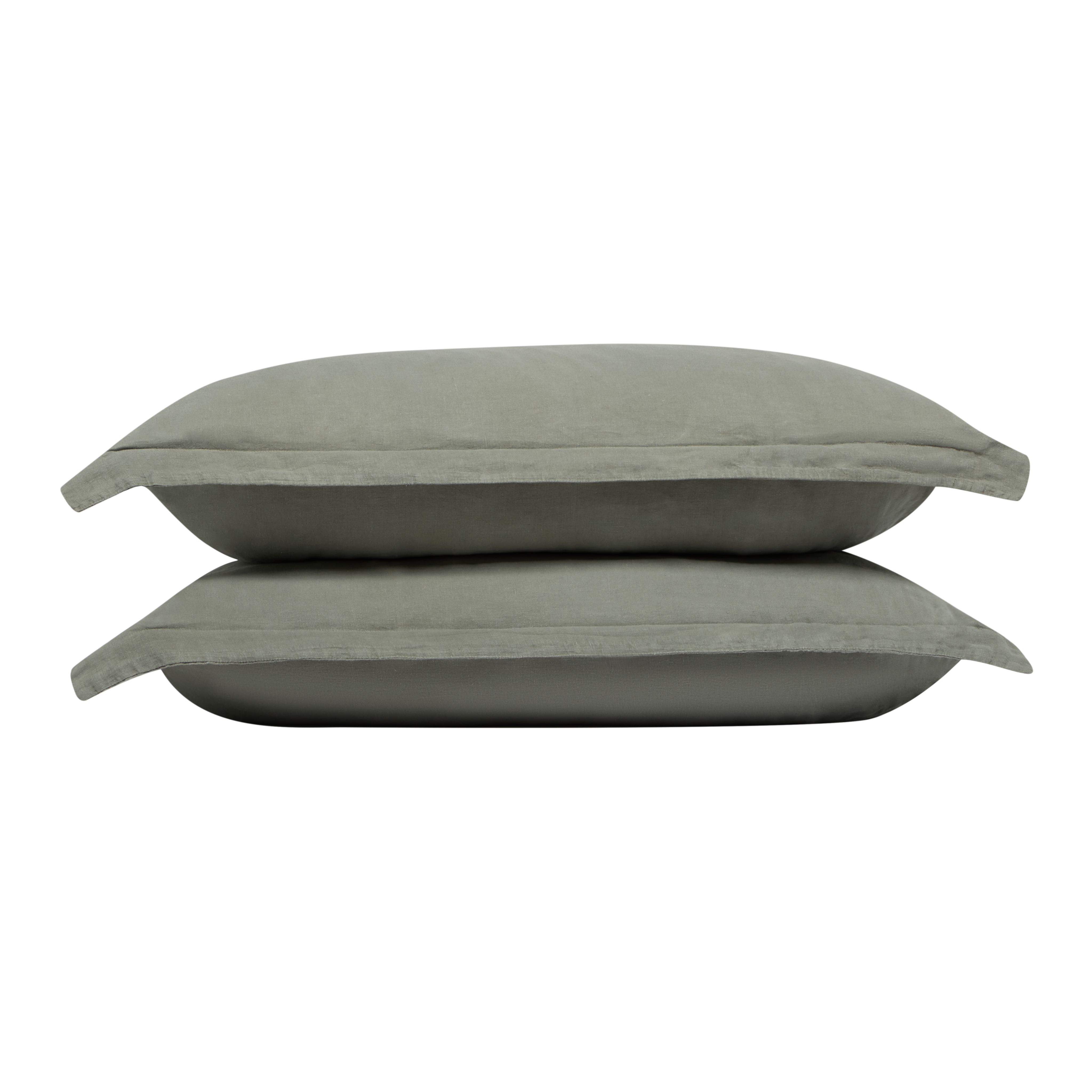Linen Oxford Pillowcase Pair - Moss