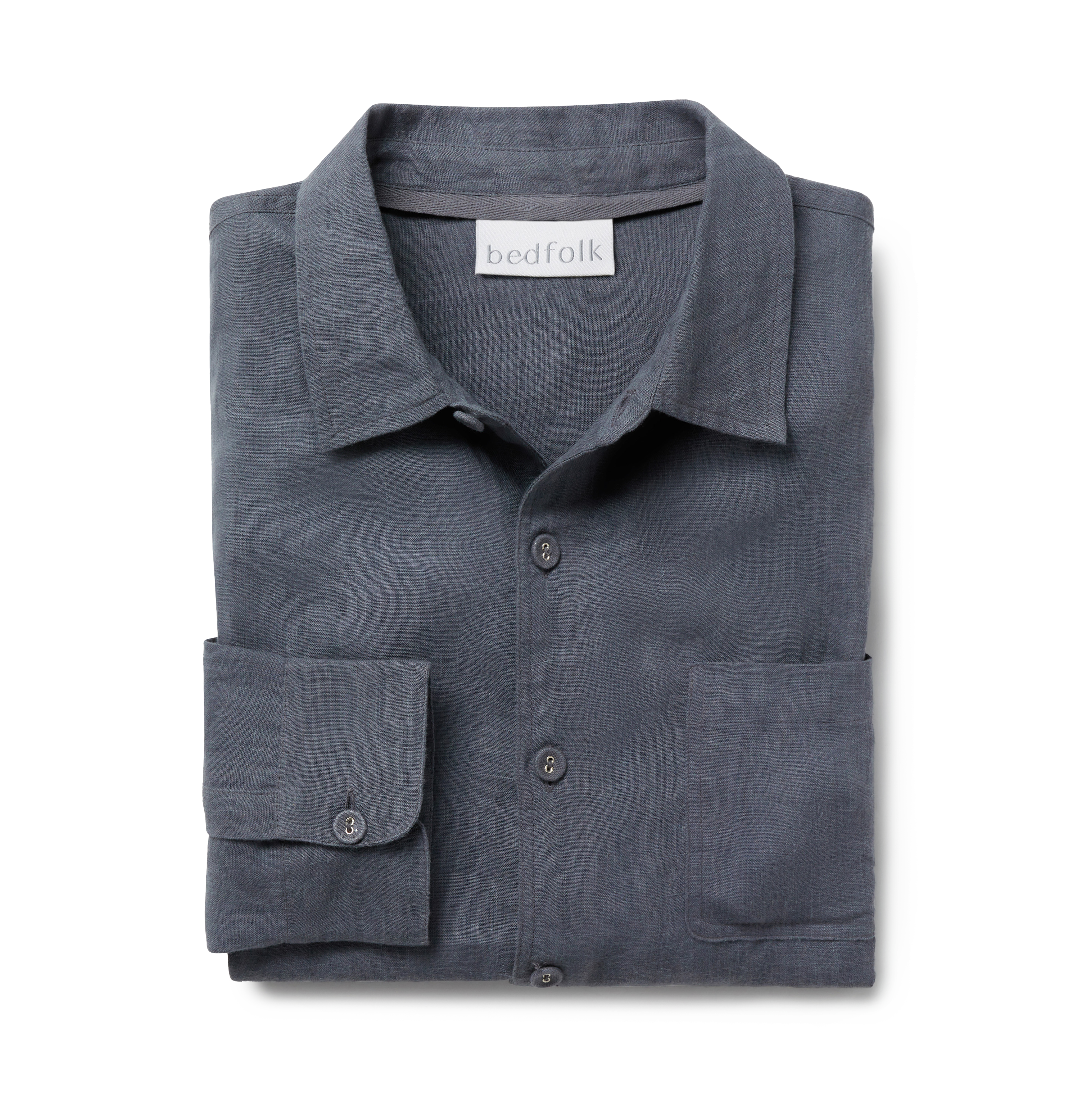 The Men's Linen Shirt - Ink