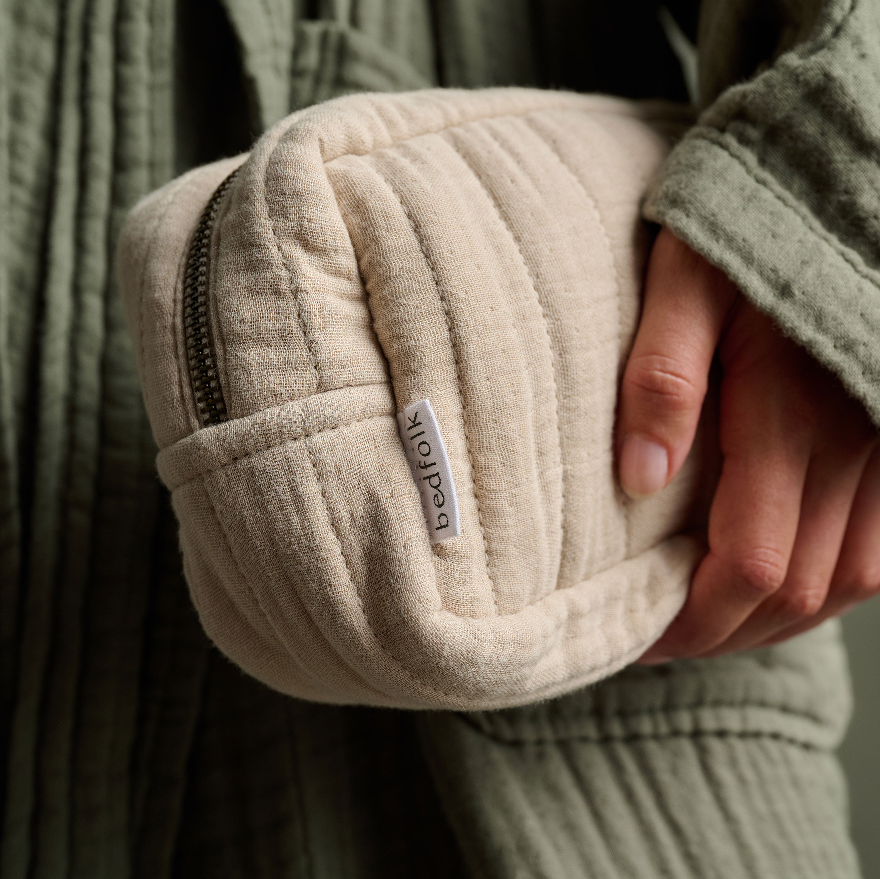 The Dream Cotton Make-Up Bag - Fawn